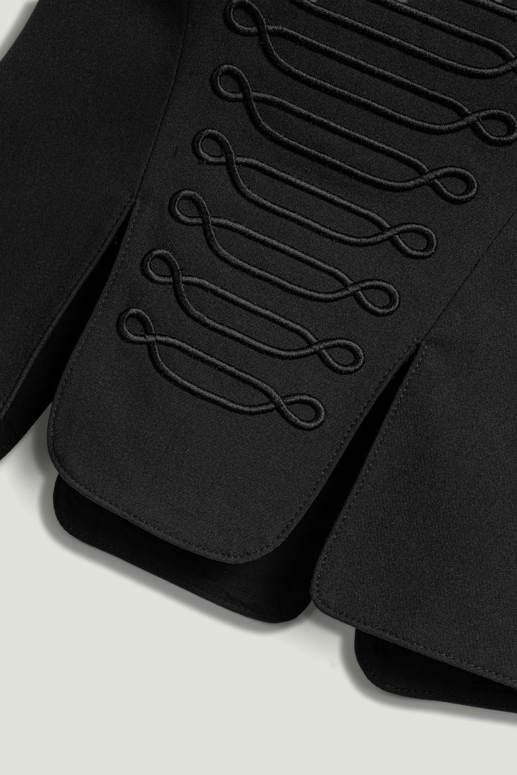 Black Halter Neck Structured Top