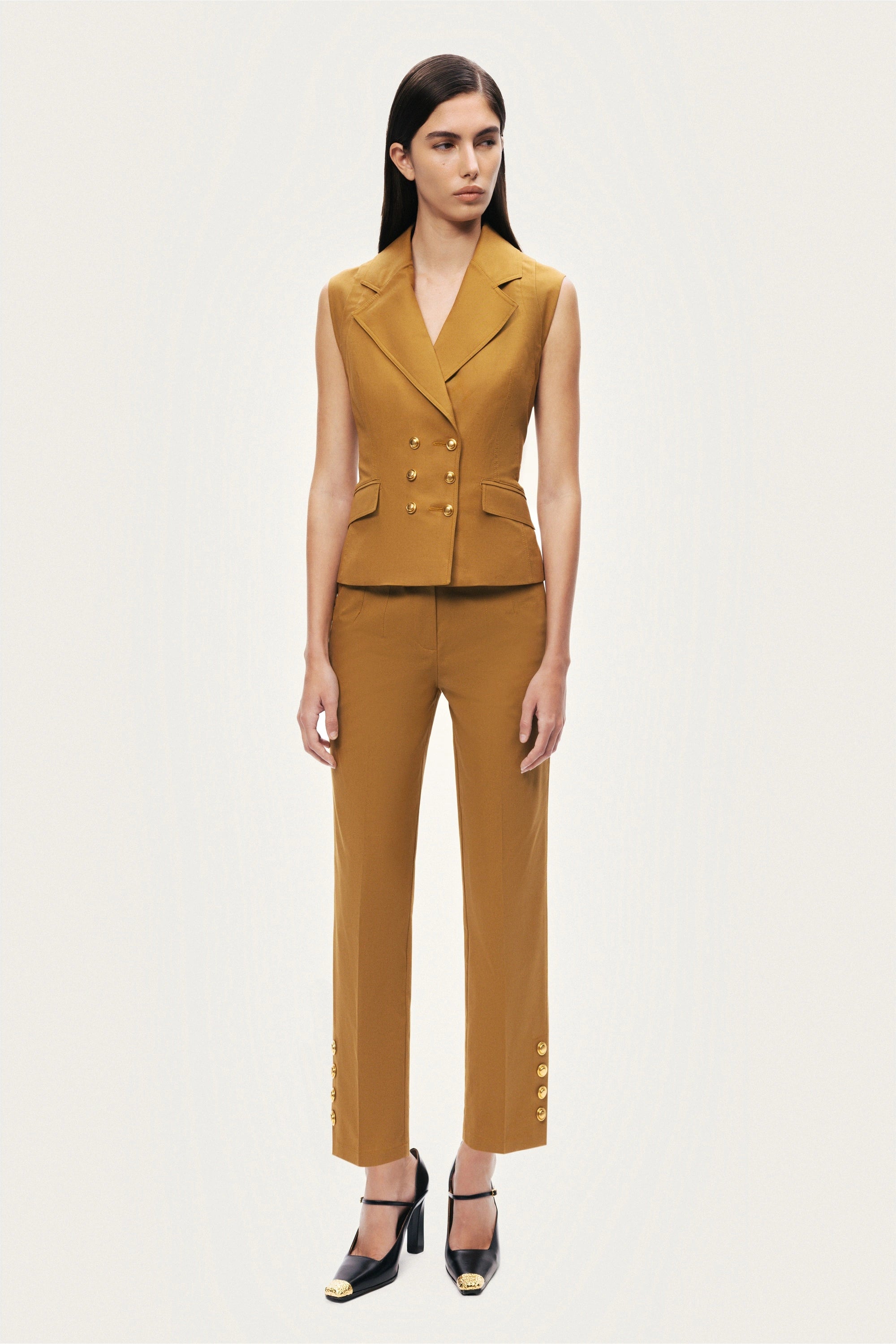 Tailored Double-Breasted Vest