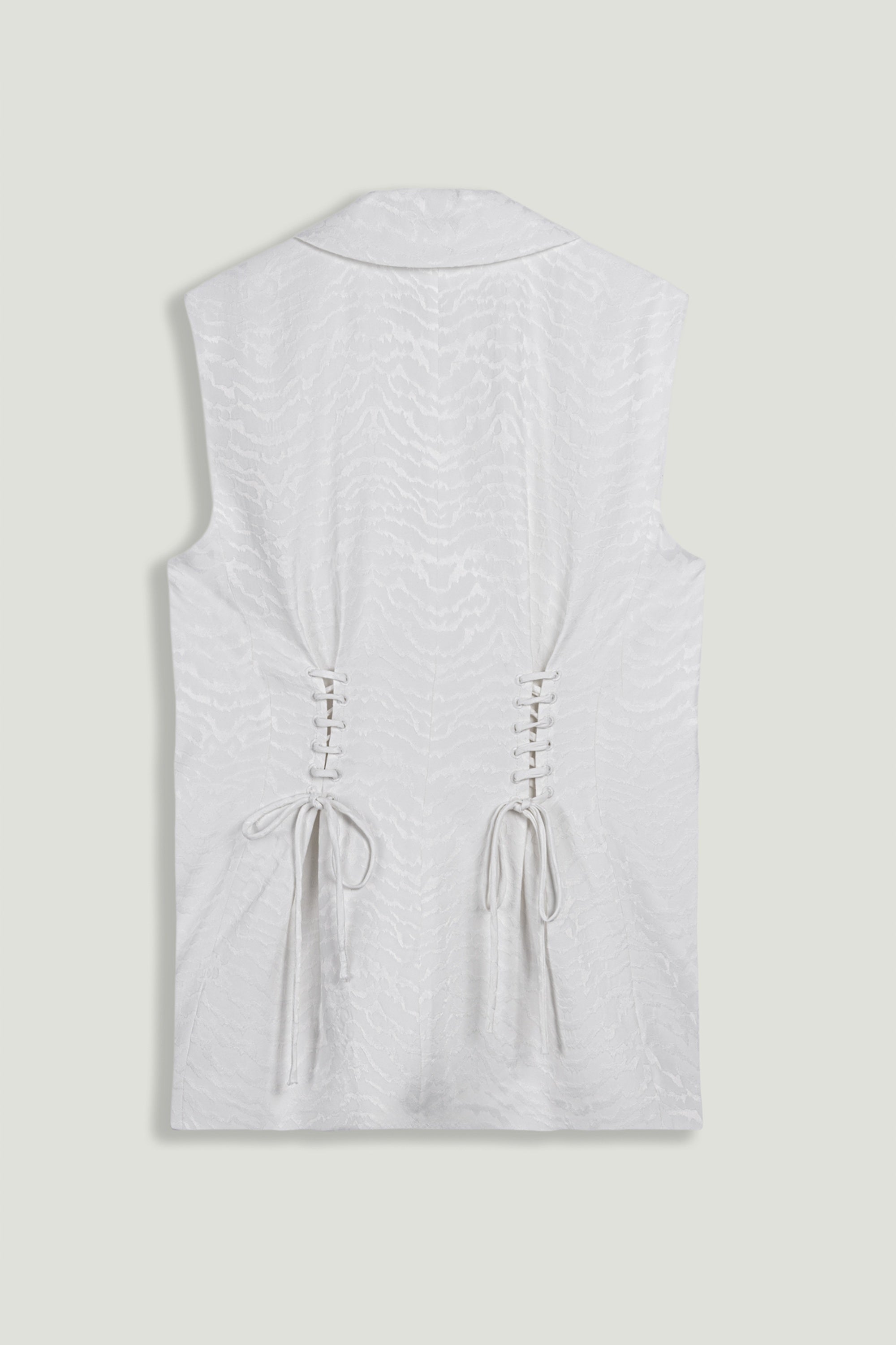 Lace-Up Waist Tailored Vest