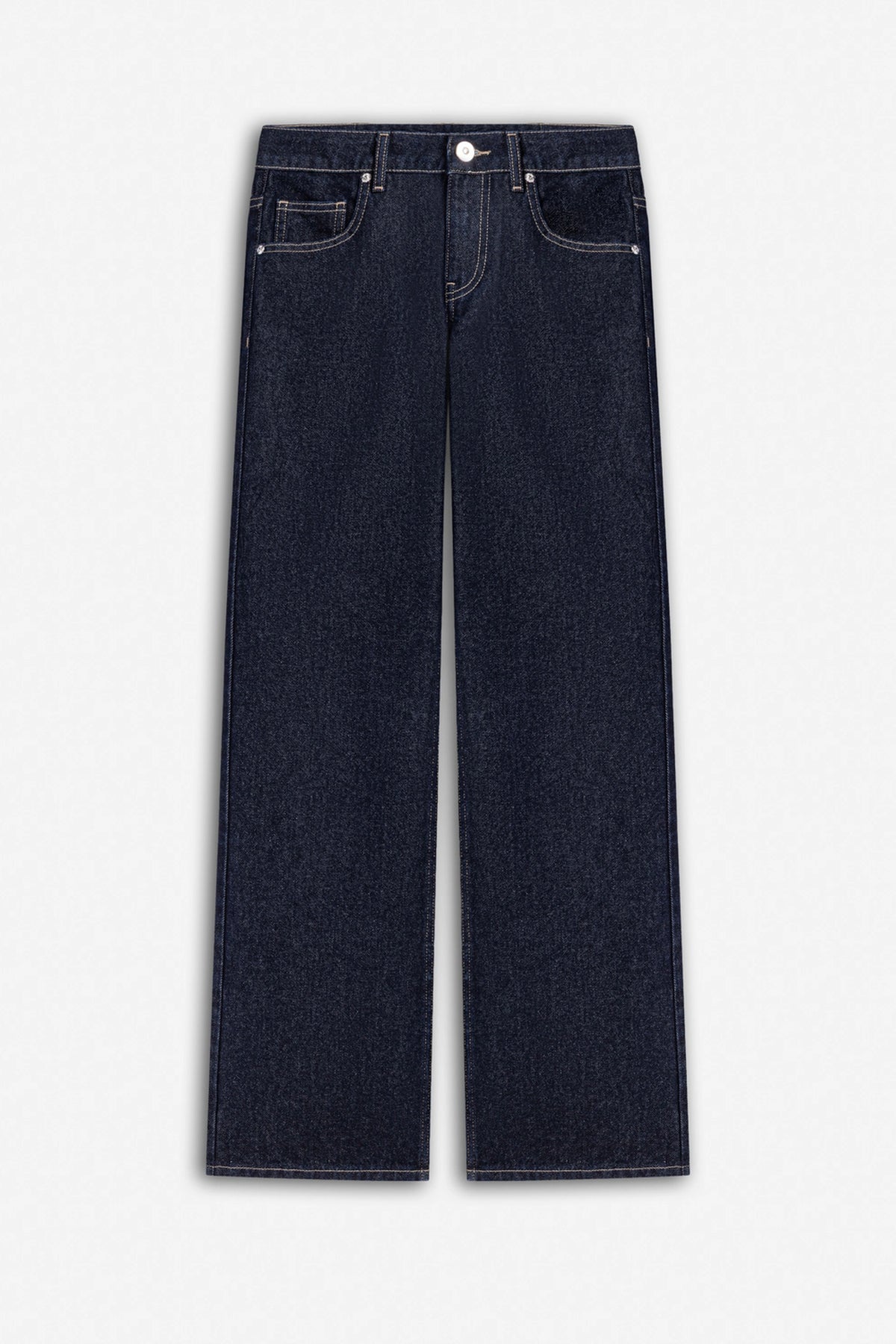Belt Detail Wide Leg Jeans
