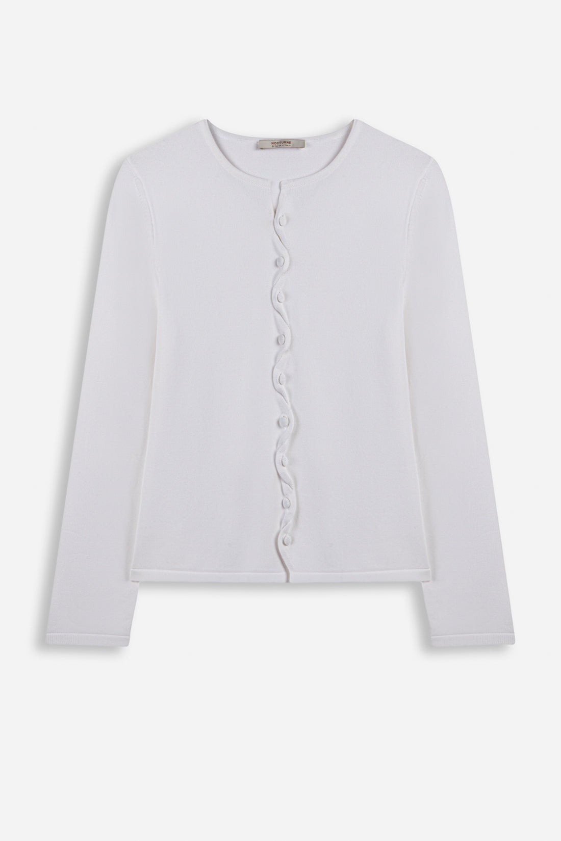 Wave Placket Knit Cardigan
