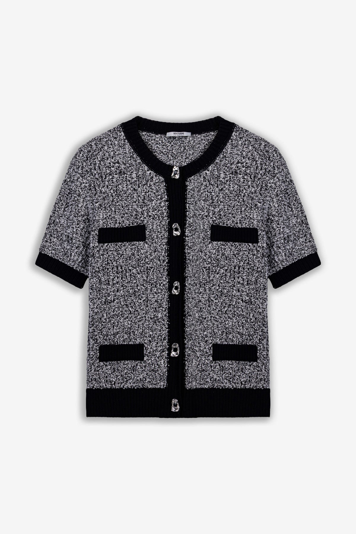 Contrast Trim Knit Cardigan