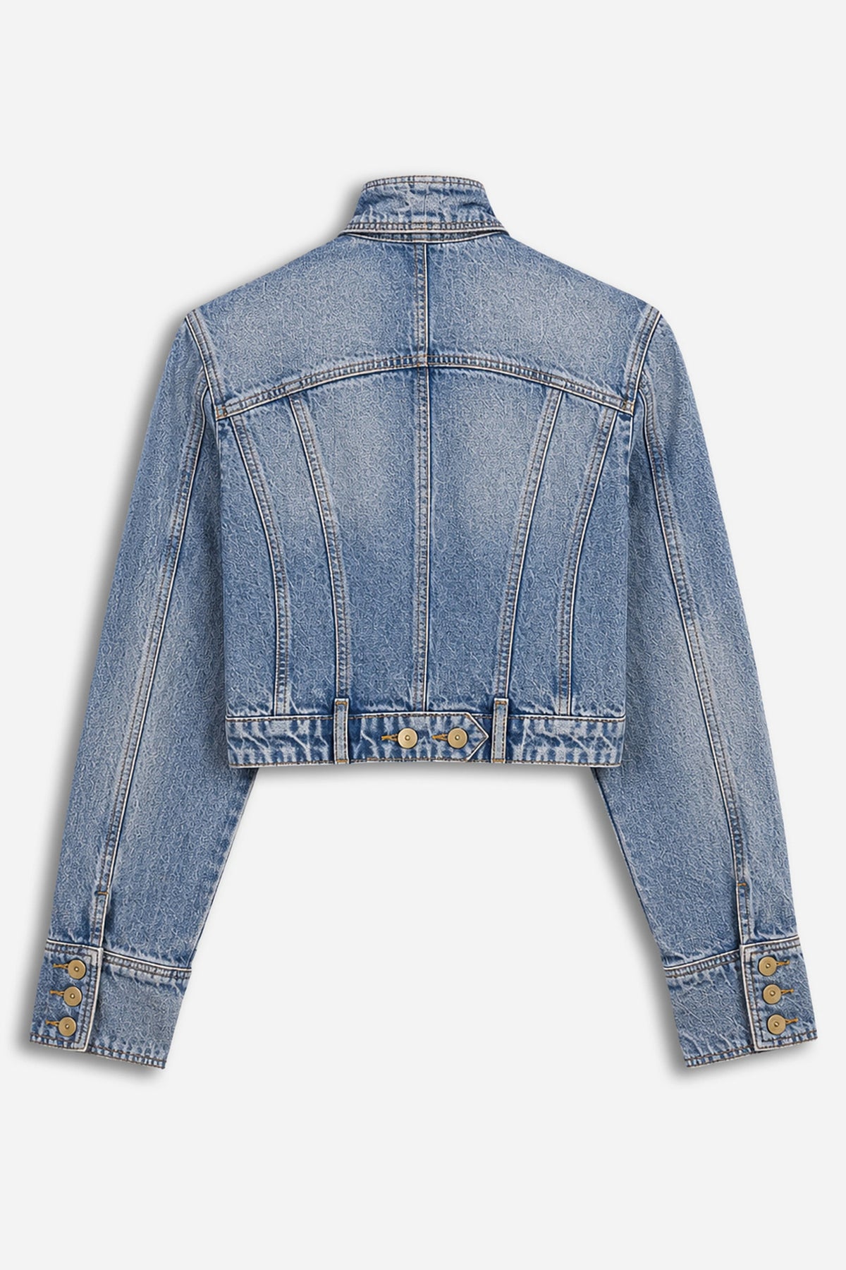 Collar Tie Denim Jacket