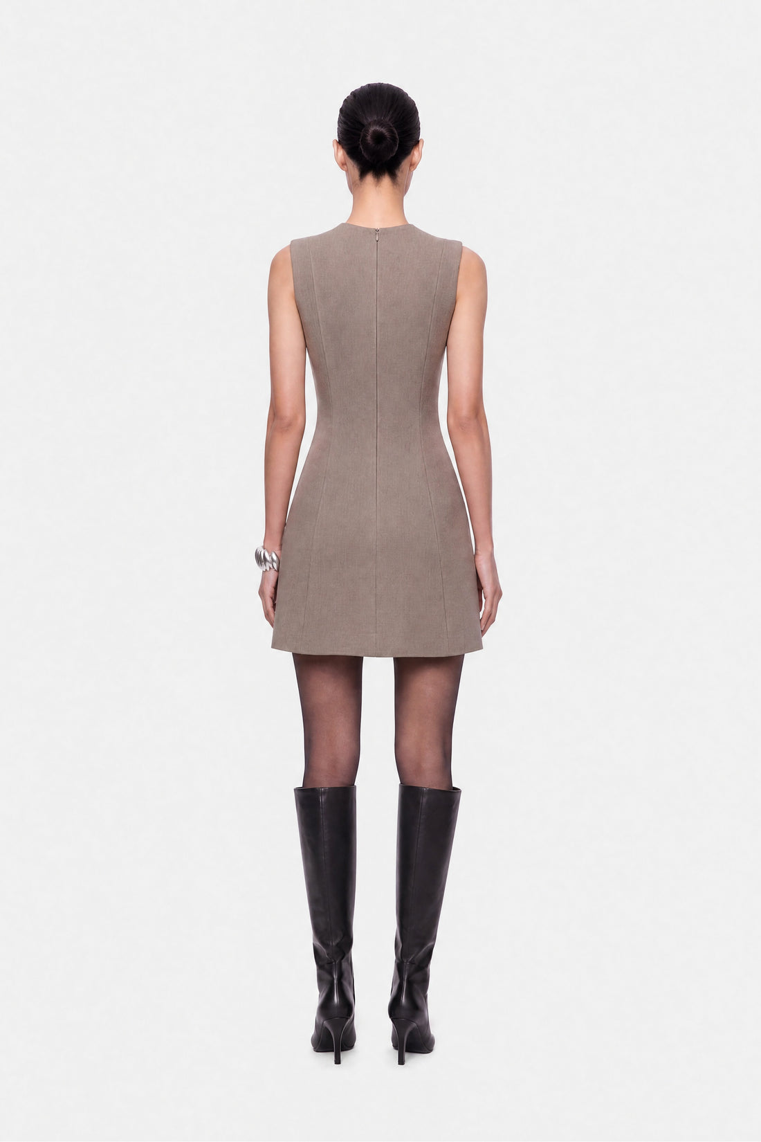 Asymmetric Clasp Mini Dress