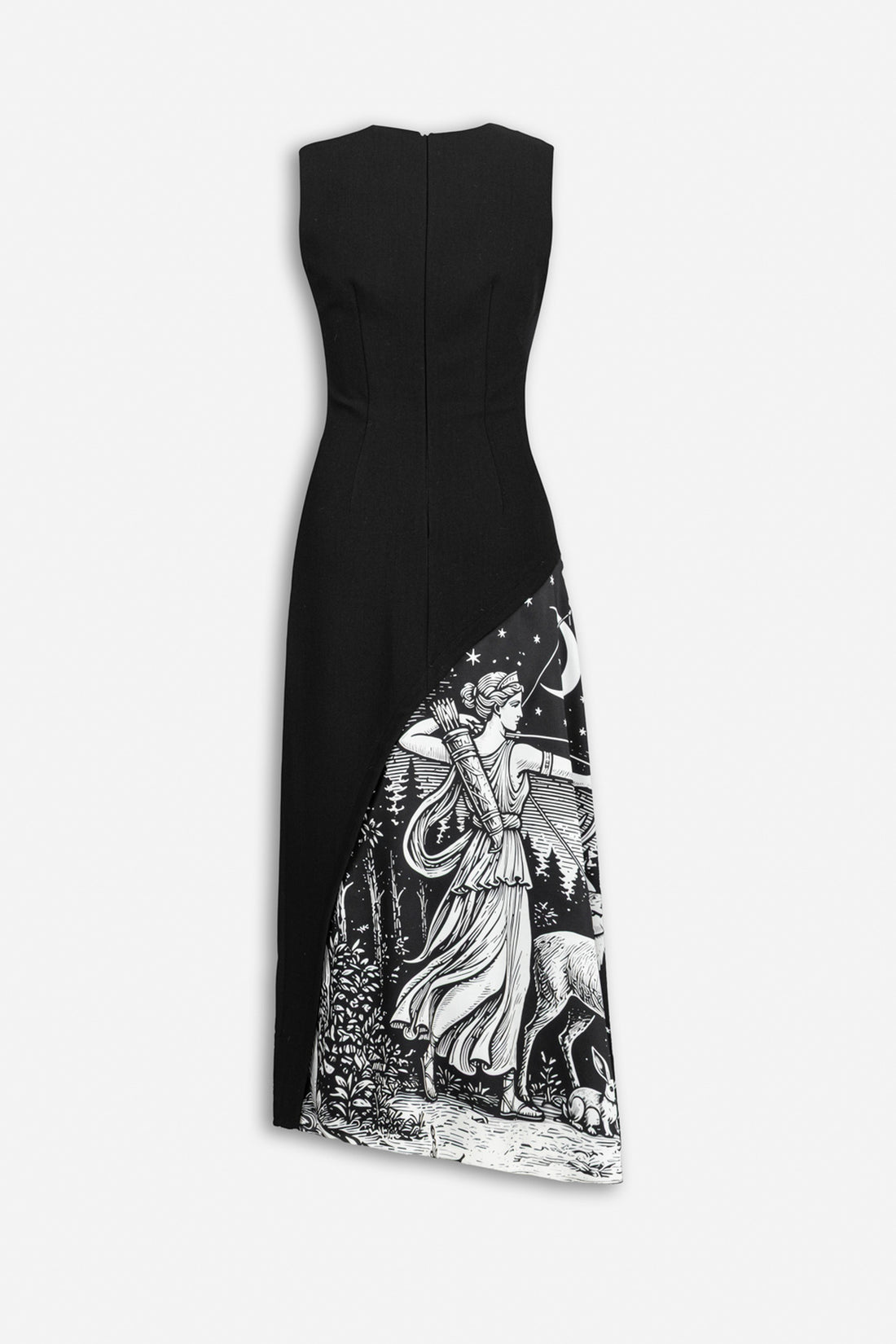 Asymmetric Skirt Maxi Dress
