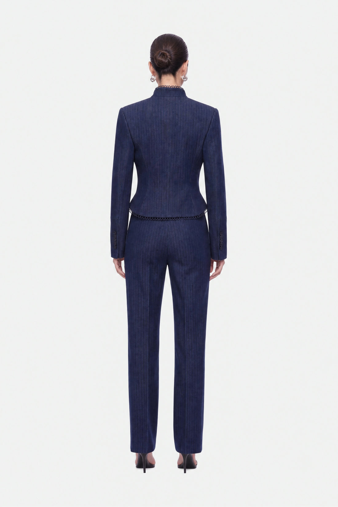 Loop Trim Peplum Jacket