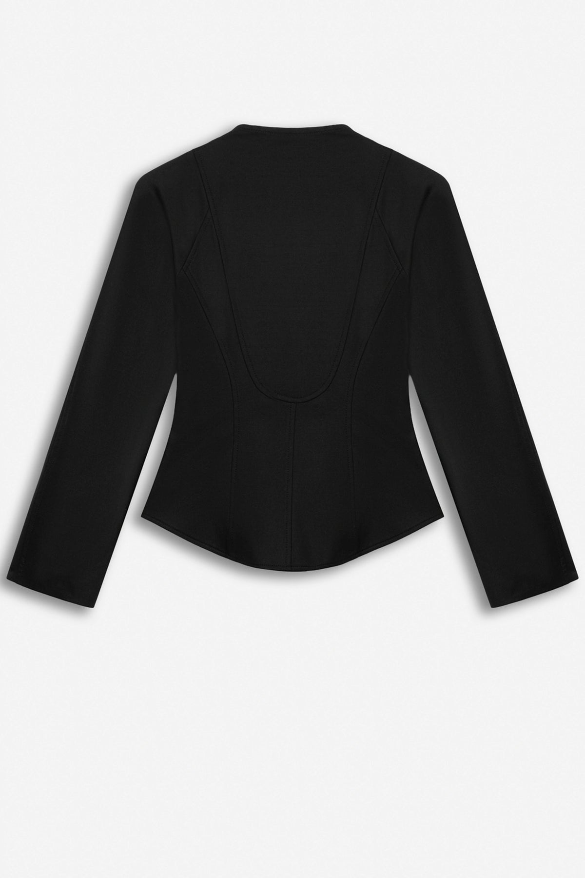 Asymmetric Collar Fitted Jacket