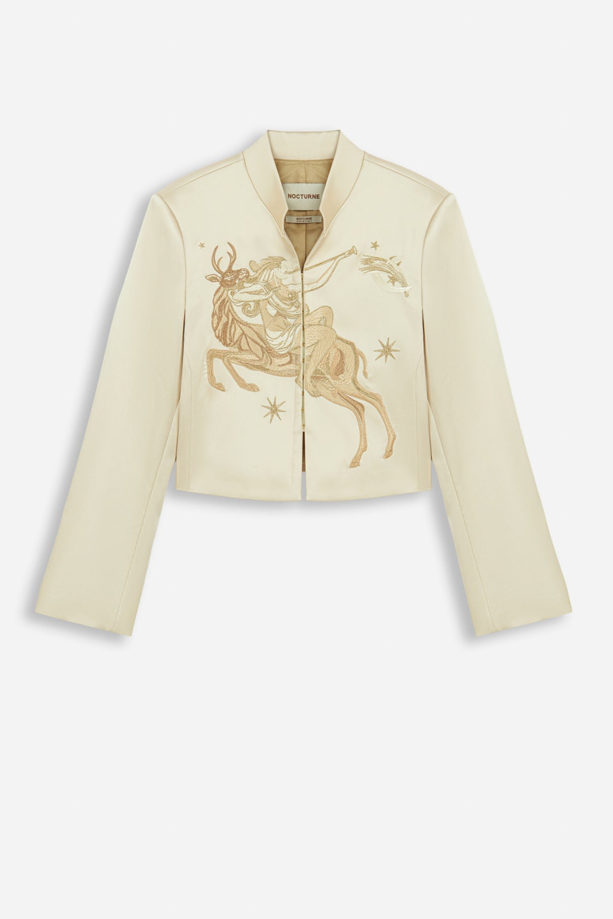 Embroidered Cropped Jacket