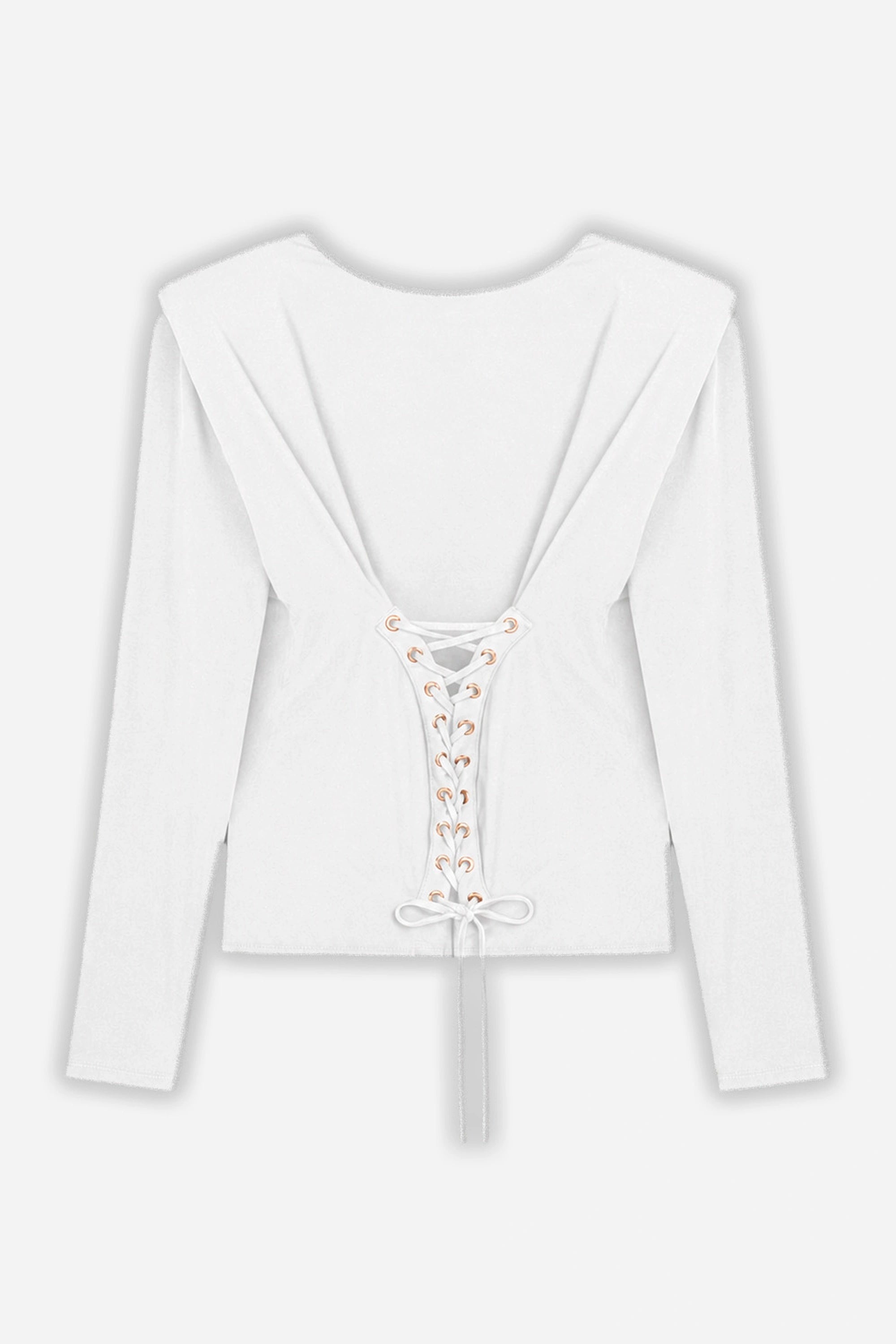 Eyelet Lace Up Blouse