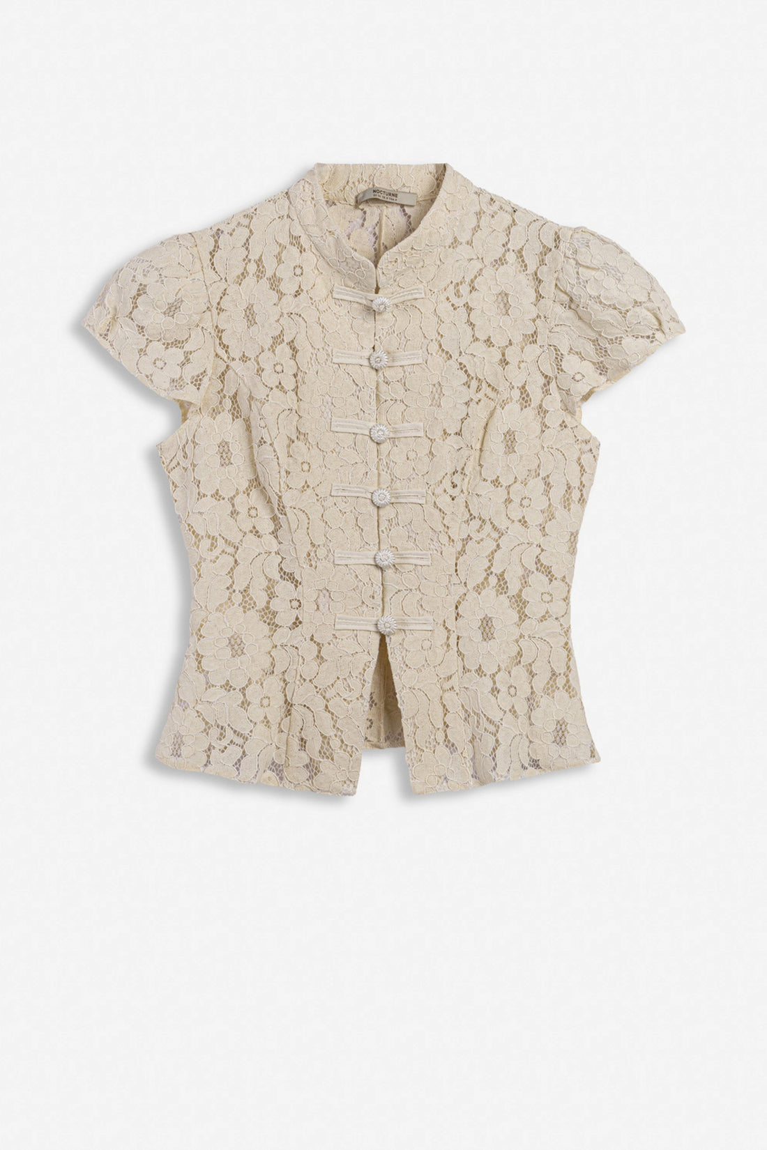 Lace Mandarin Collar Blouse
