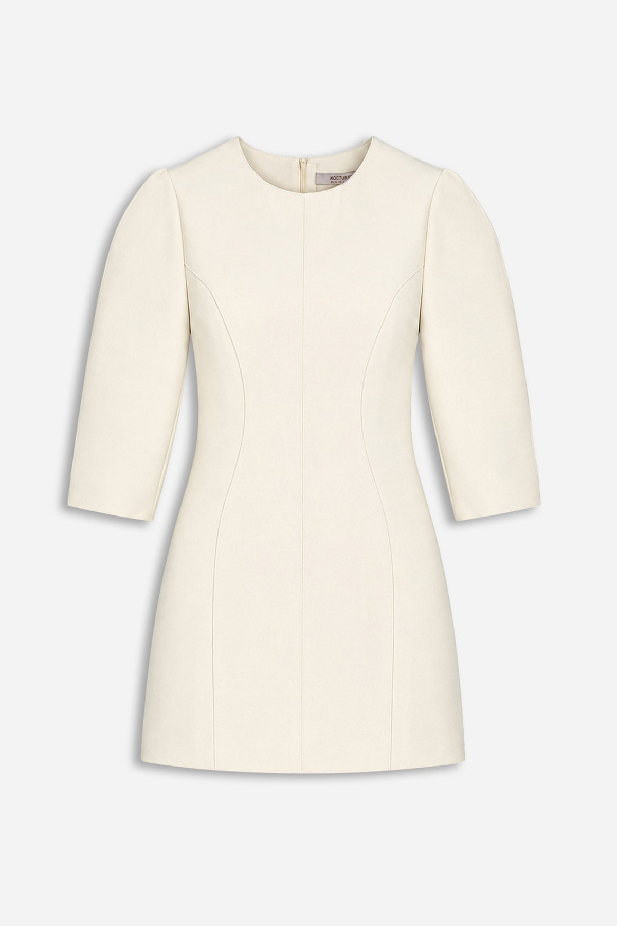Balloon Sleeve Seam Detail Mini Dress