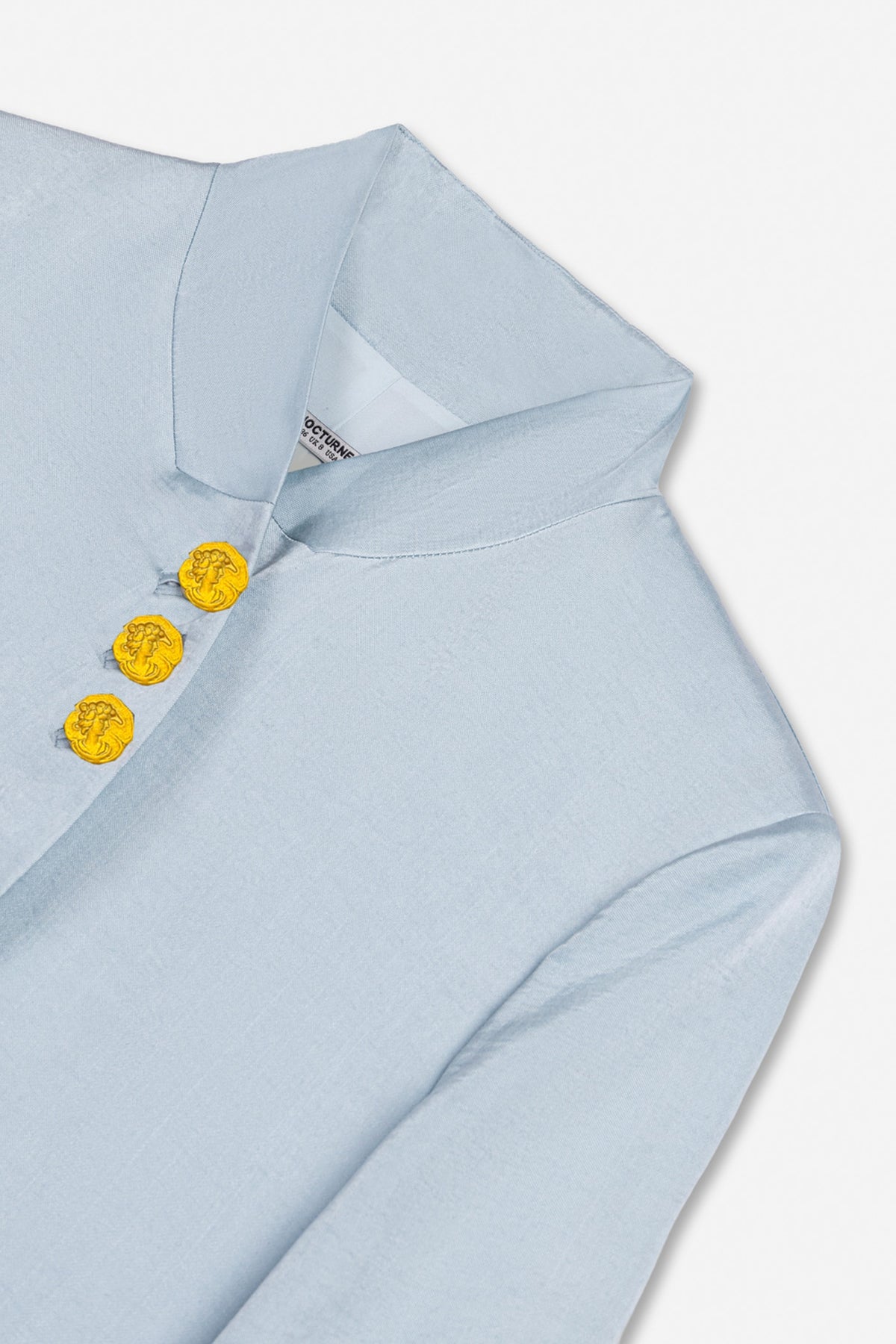 Embroidery Detail Stand Collar Jacket