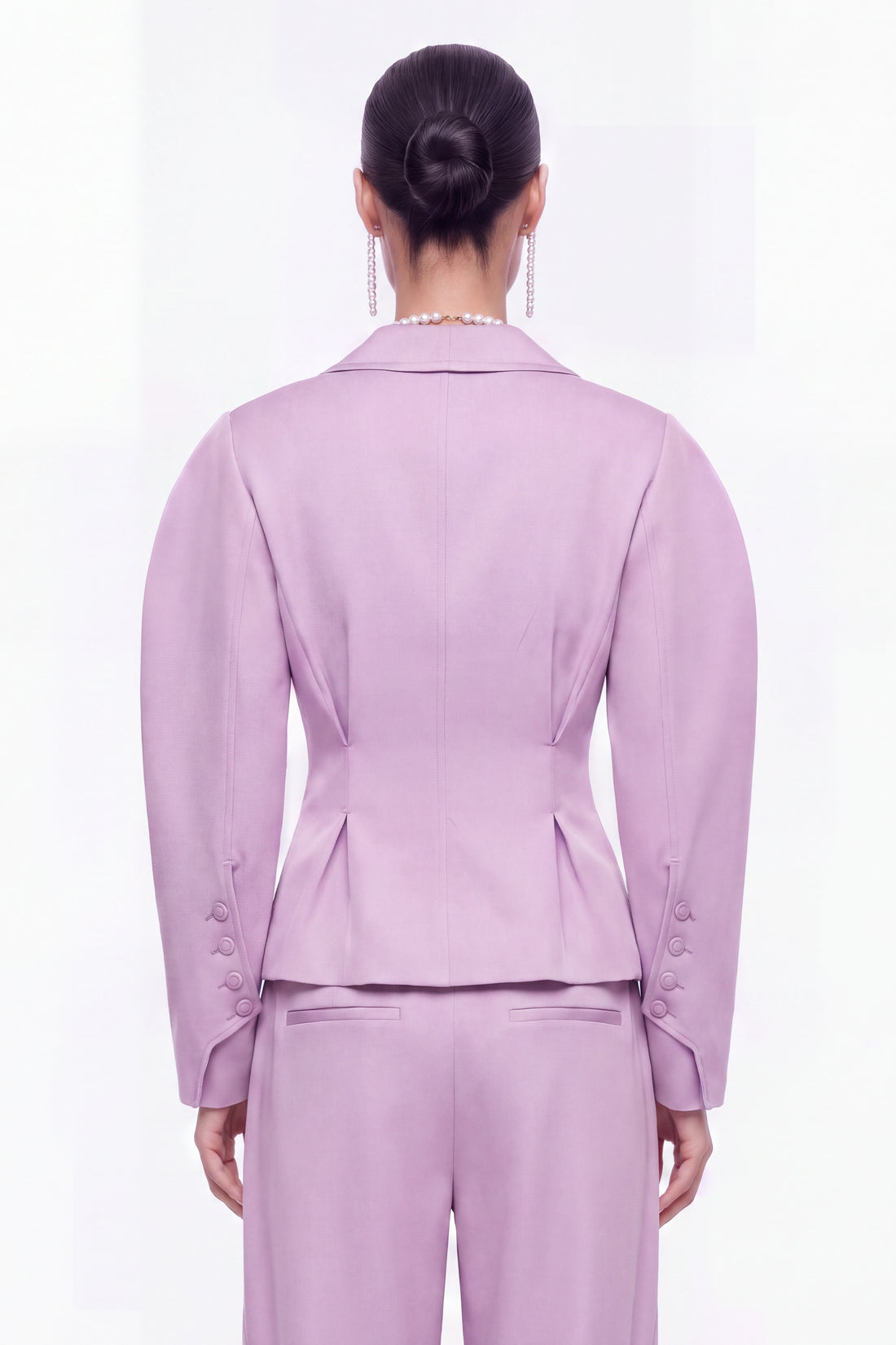 Double Breasted Folded Collar Jacket