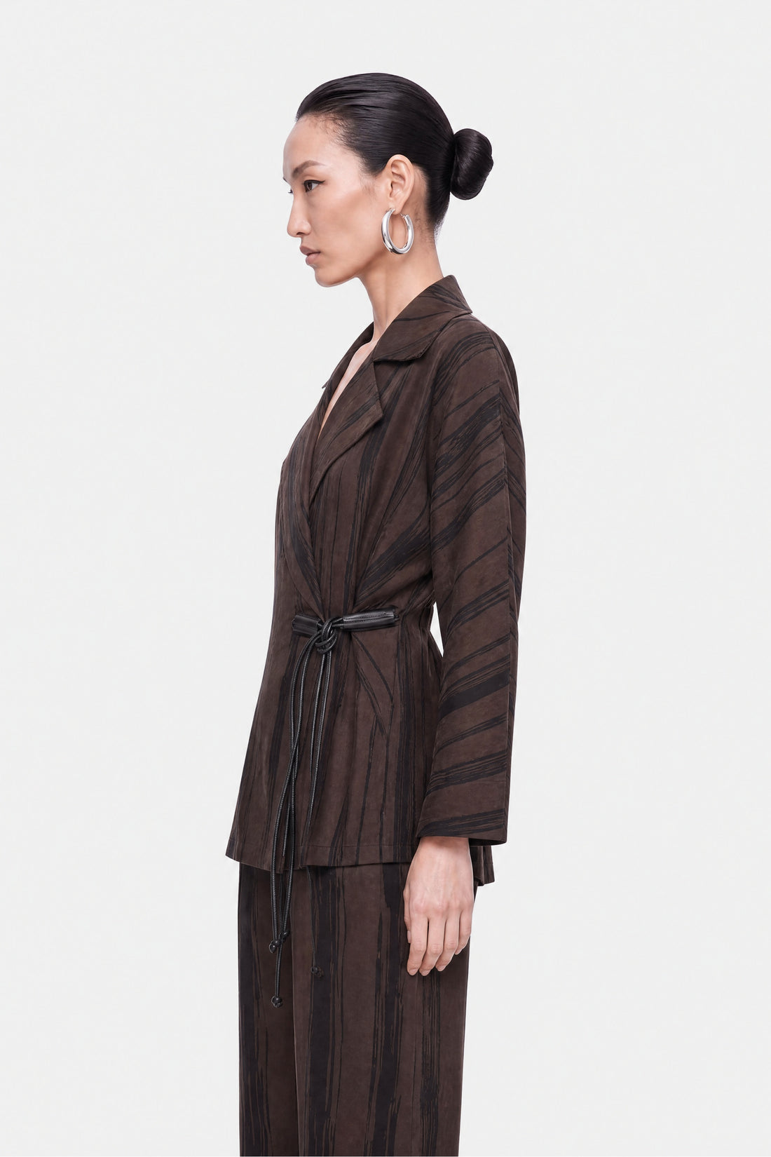 Printed Tie Wrap Jacket