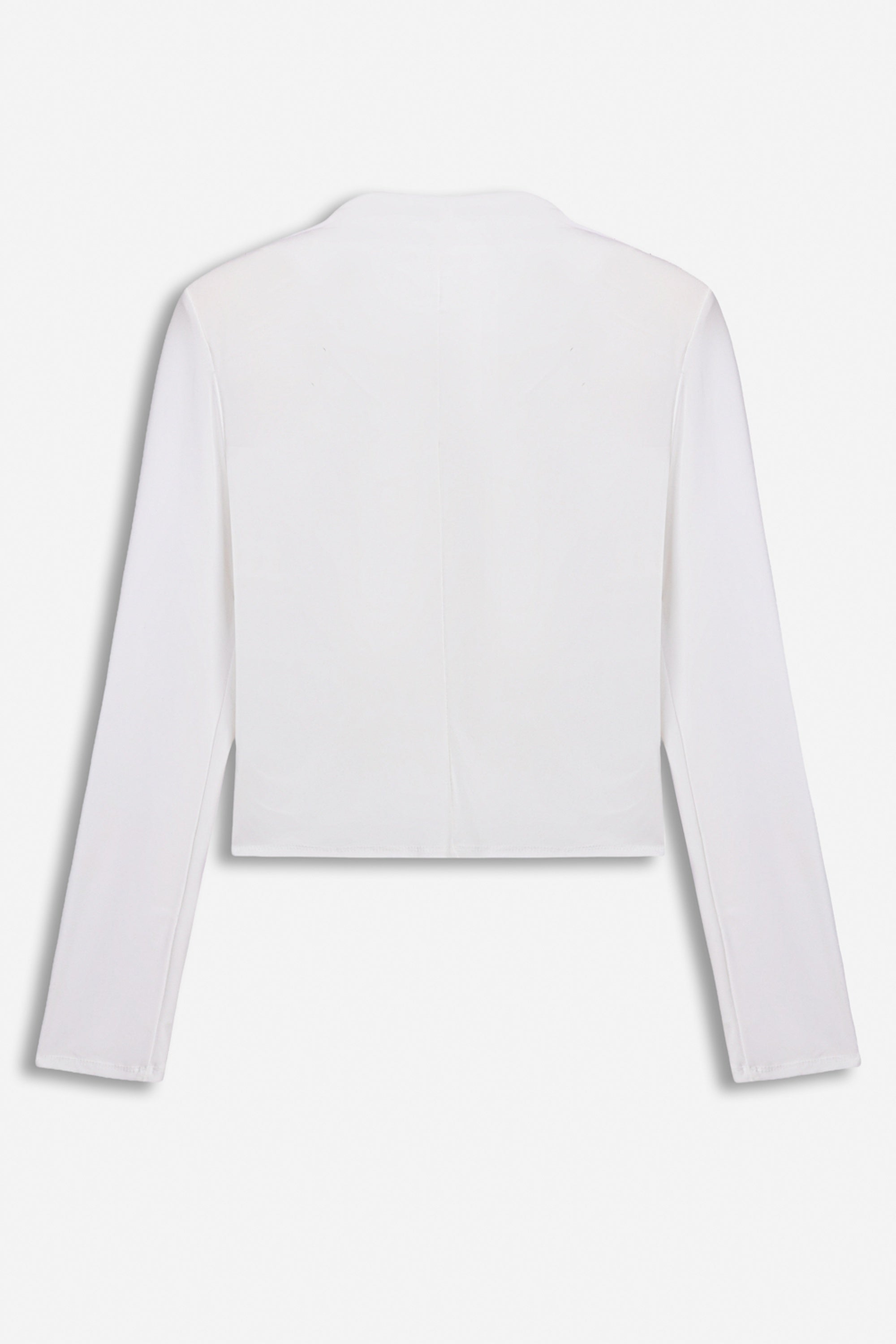 Ruched Metal Zip Blouse