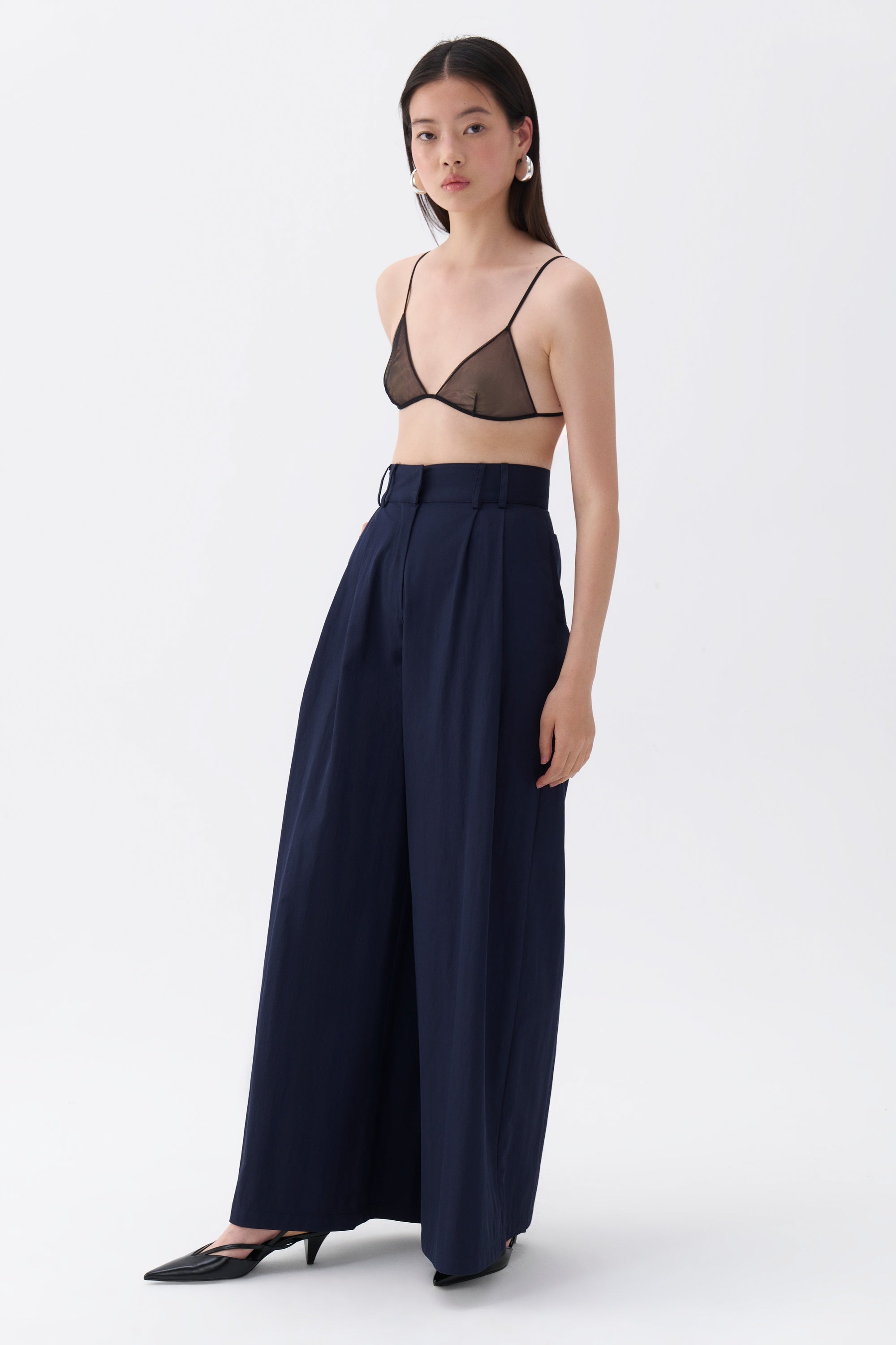 Pleated Wide Leg Pants (Final Sale)
