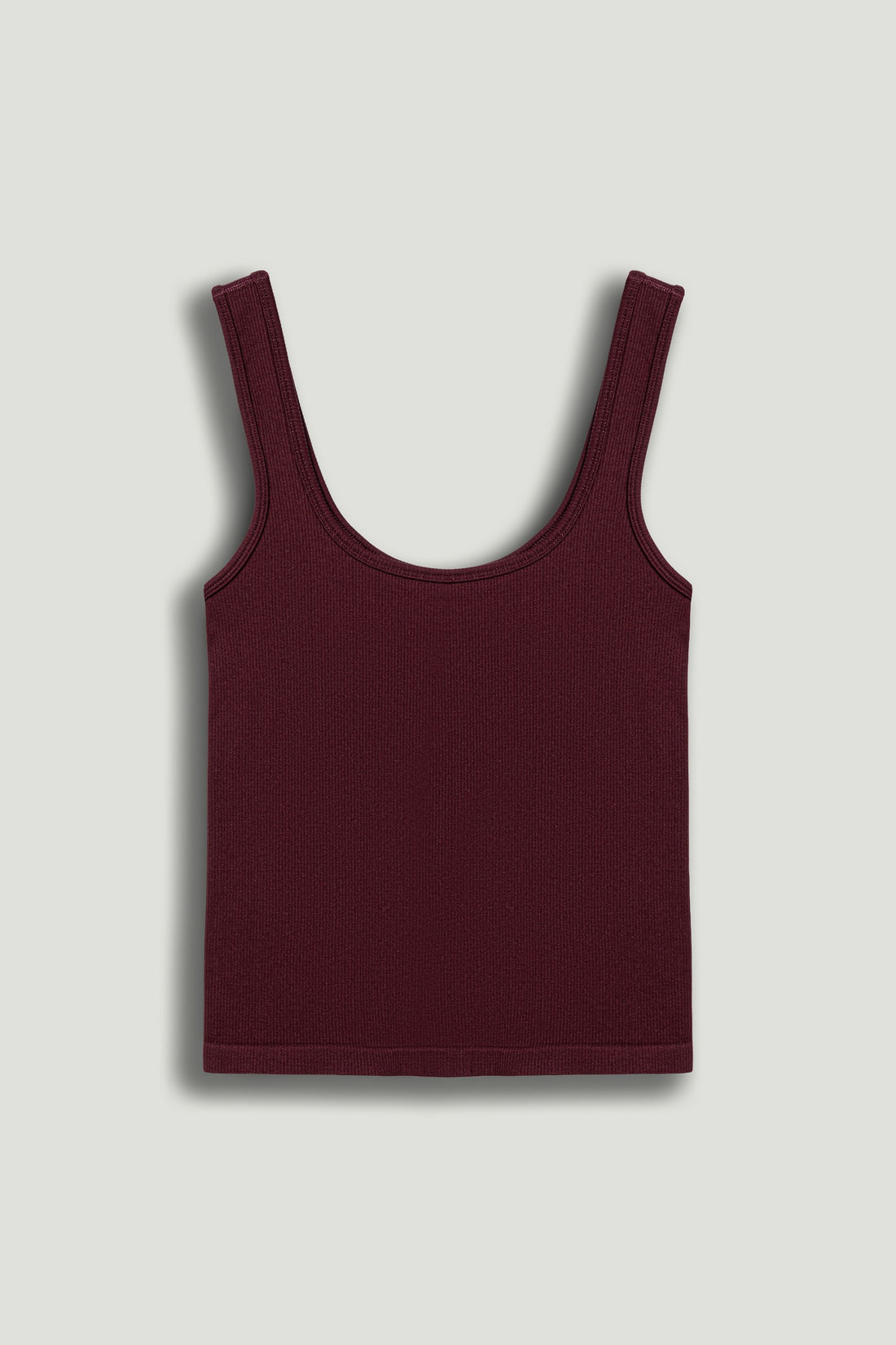 Burgundy Printed Sleeveless Crop Top