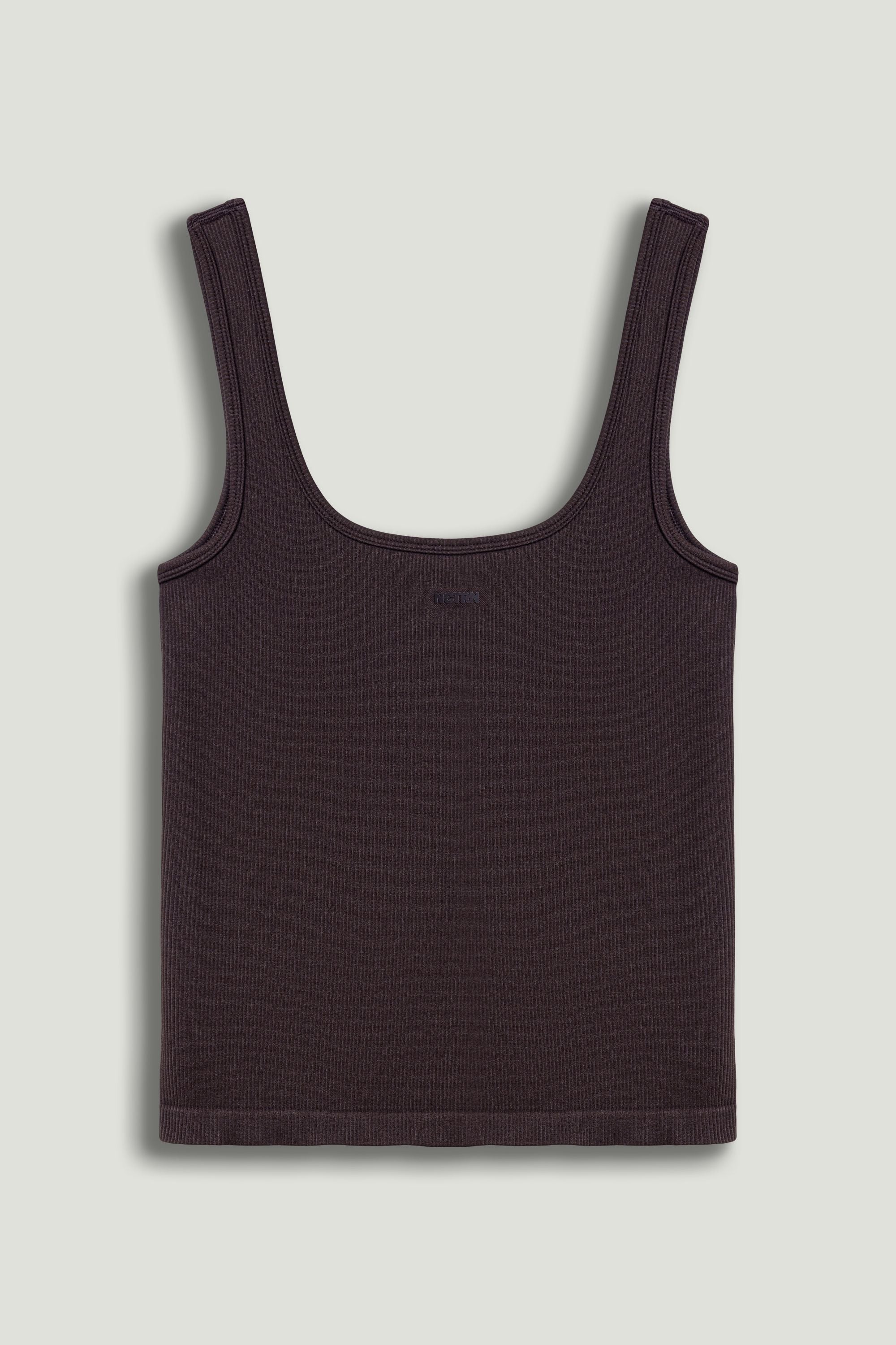 Brown Printed Sleeveless Crop Top