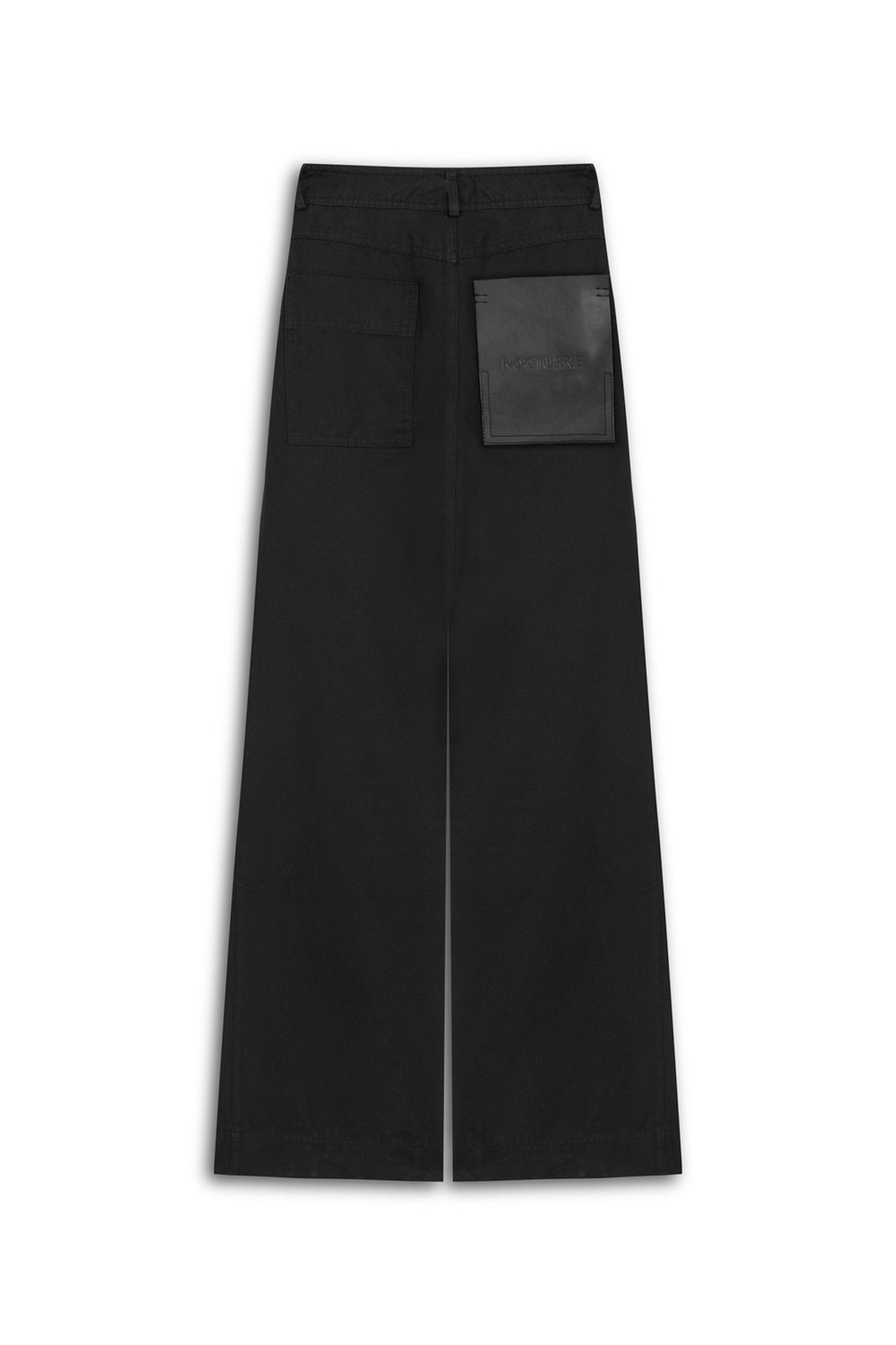 Black Linen Blend Waist Detailed Trousers