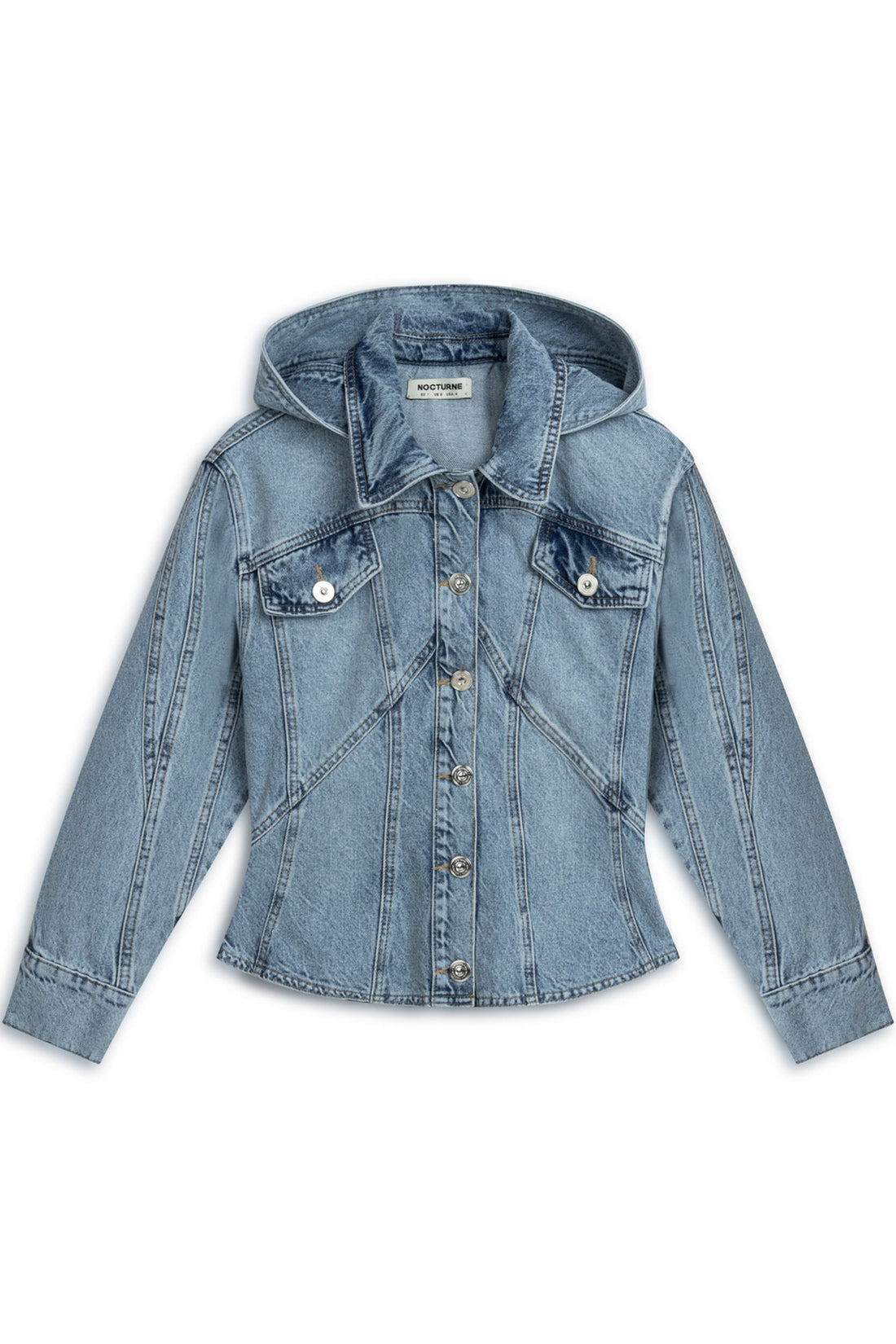 Blue Hooded Denim Jacket