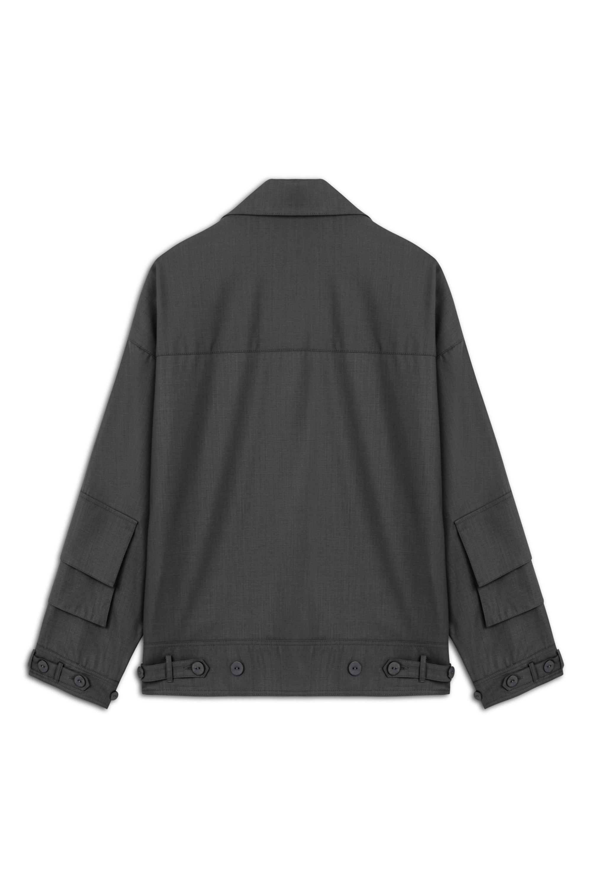 Anthracite Oversize Cargo Pocket Jacket