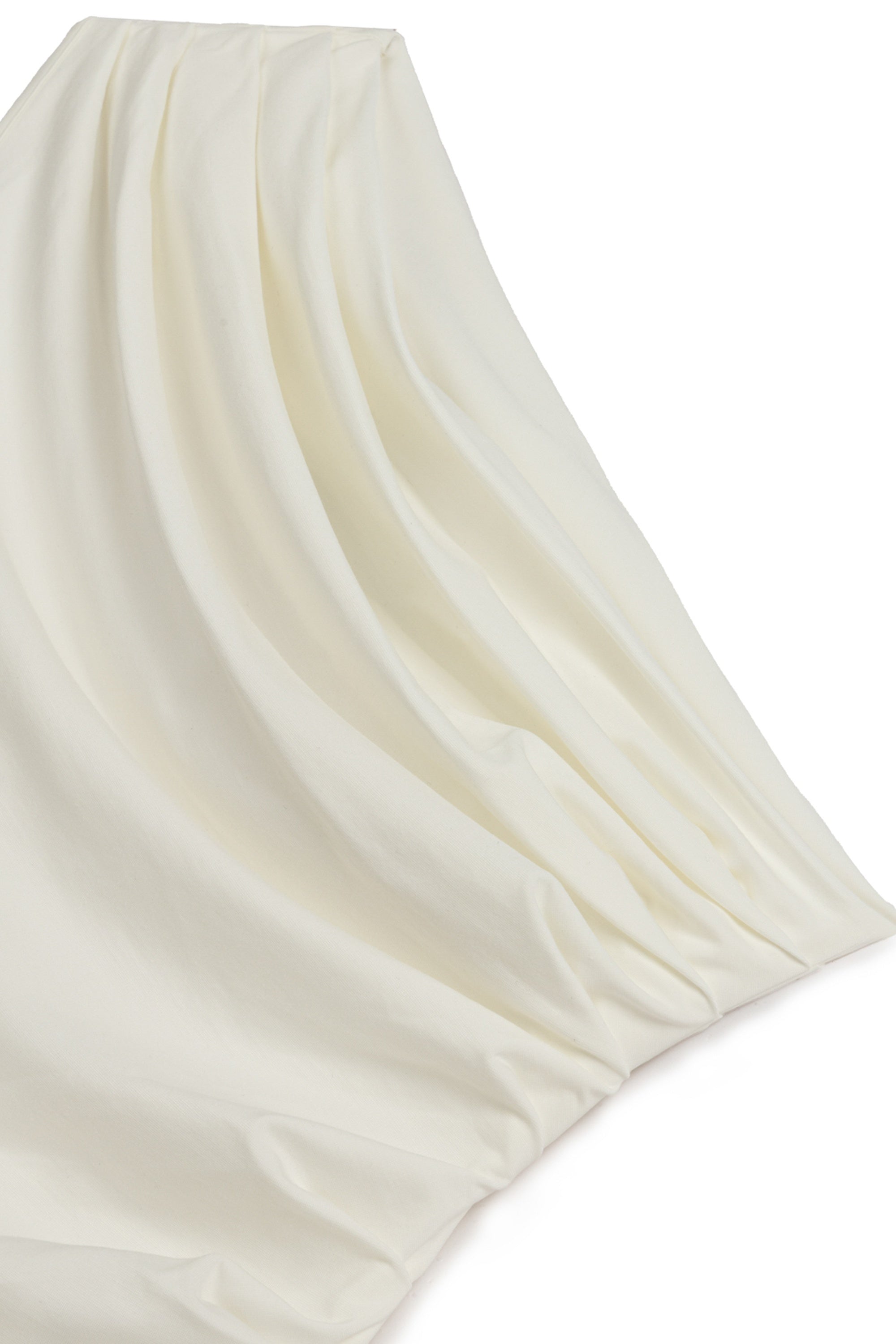 Ecru One Shoulder Shirred Detailed Blouse