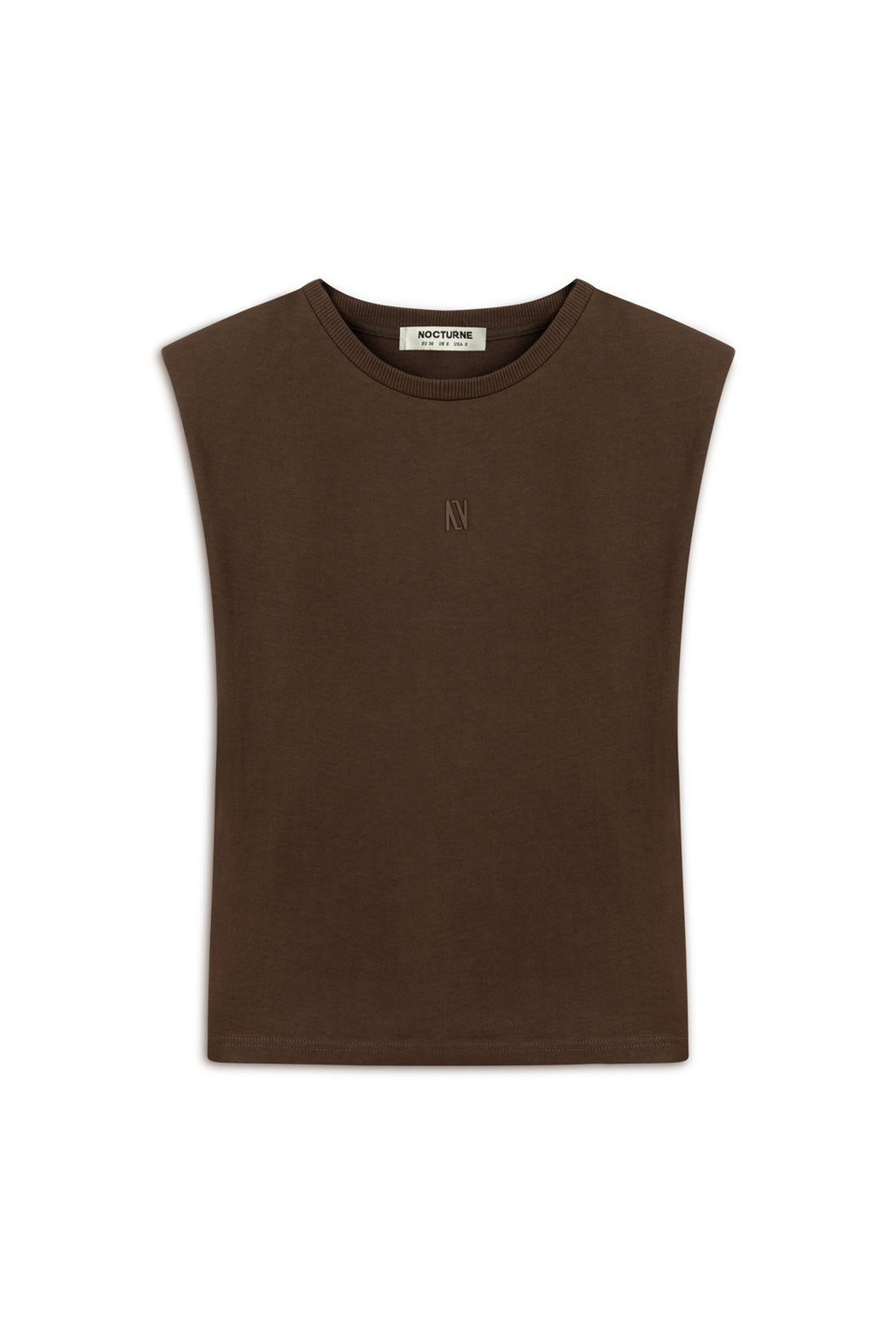 Coffee Padded Basic T-Shirt