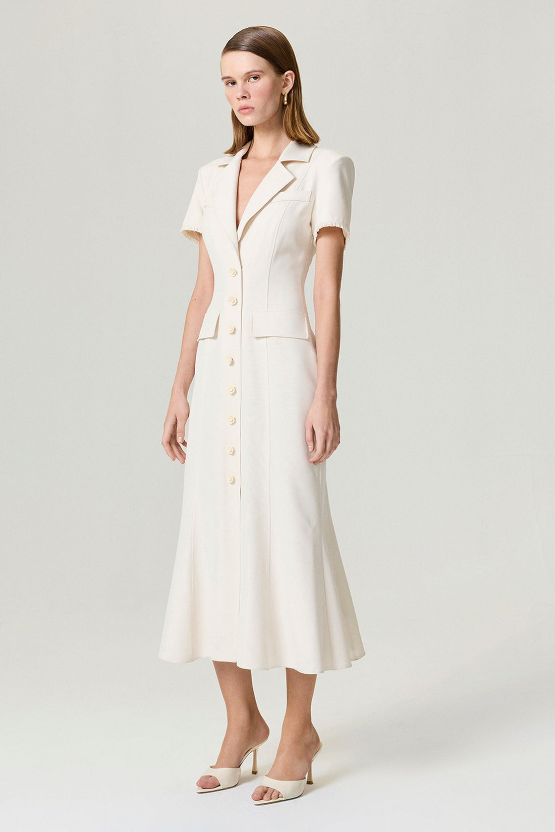 Floral Button Detailed Maxi Dress