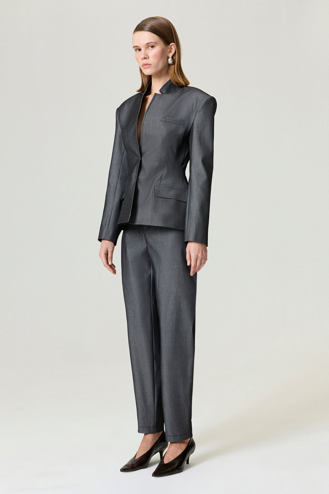 Structured Padded High-Neck Jacket