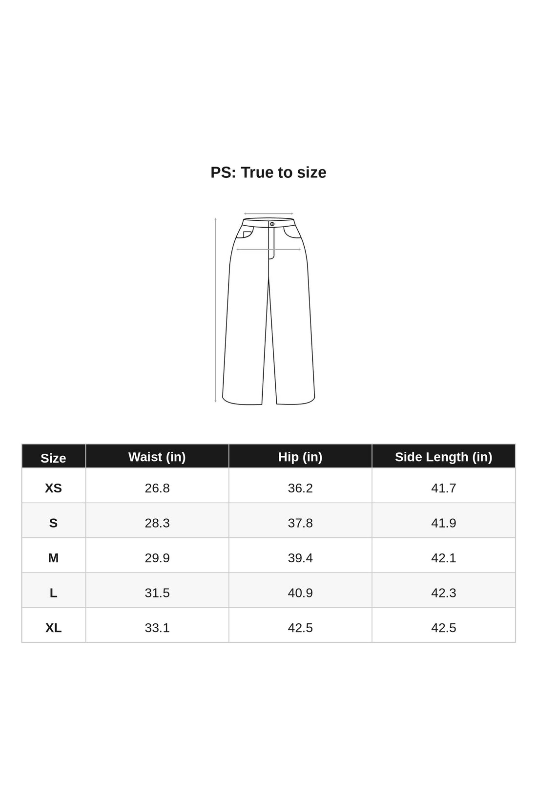 N27KN3565 size chart