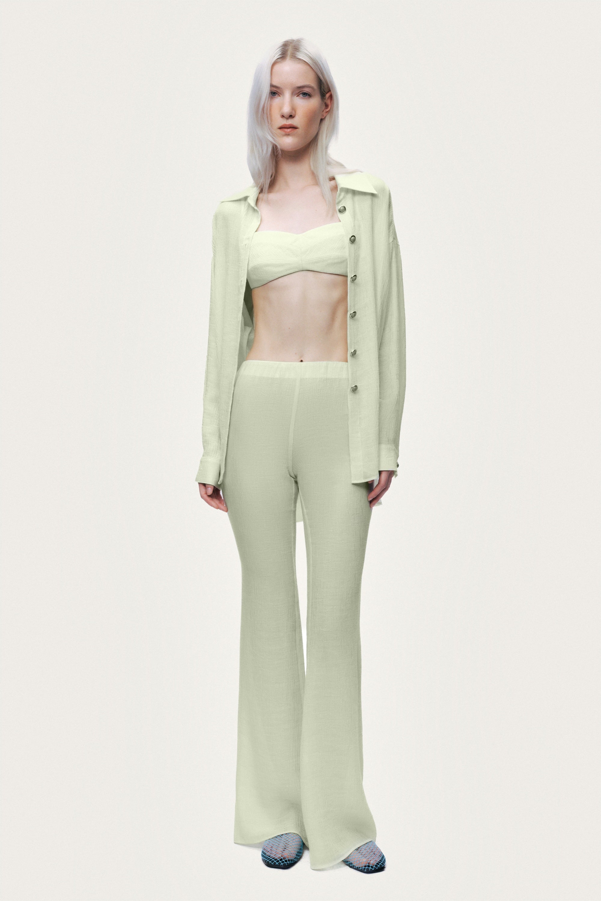 High-Waist Flare Trouser