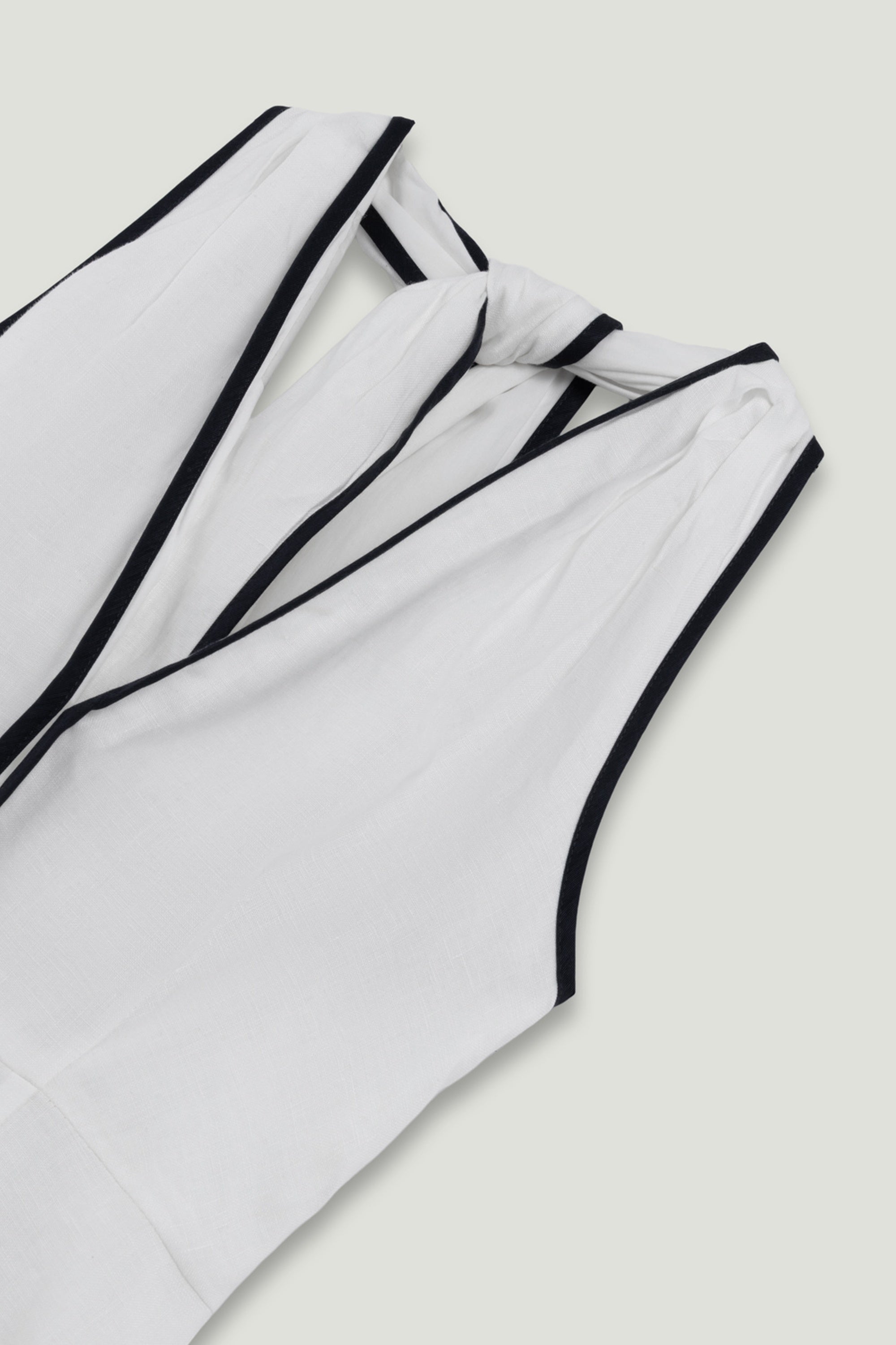 Binding Detail Halterneck Midi Dress