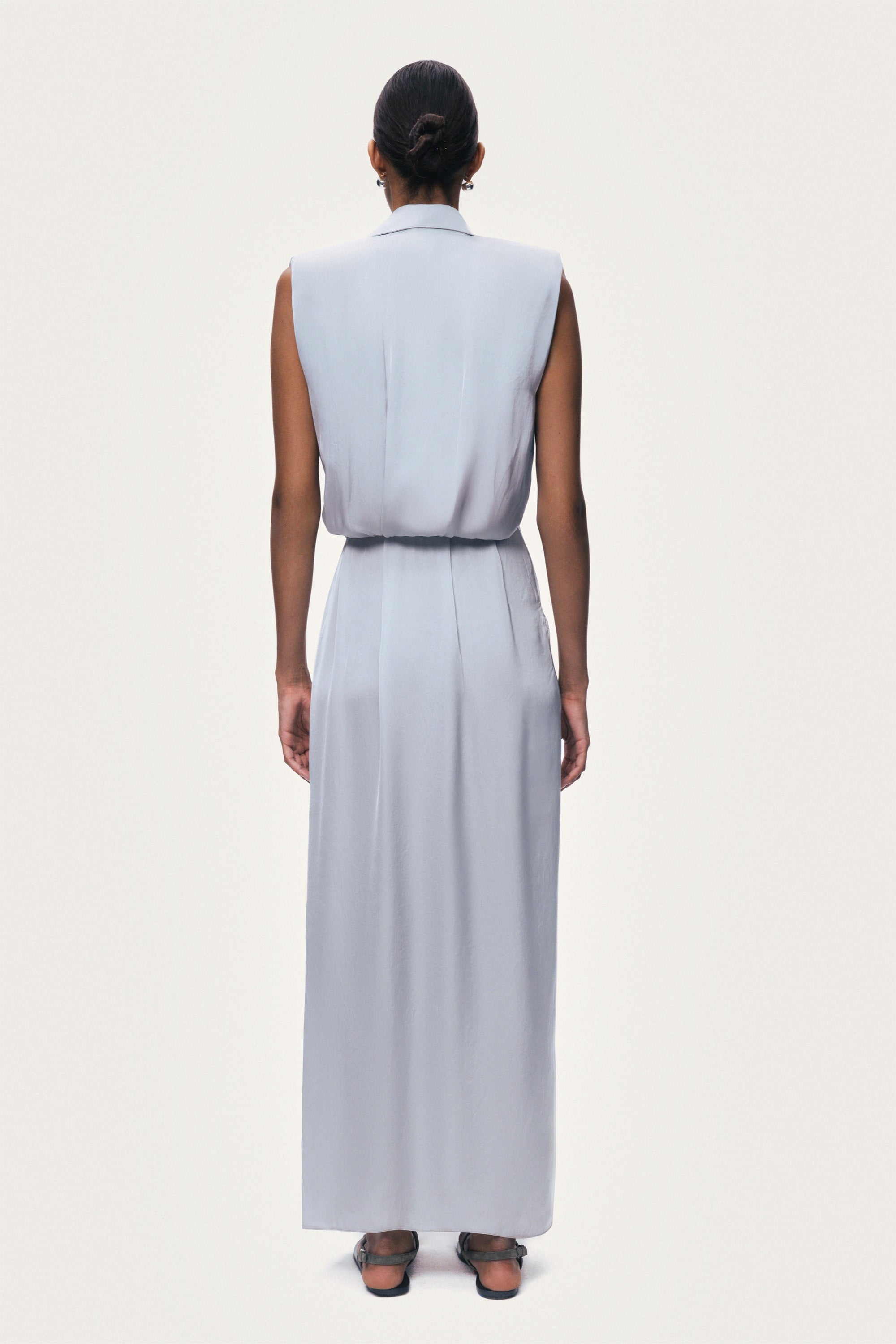 Embellished Belt-Detail Maxi Dress