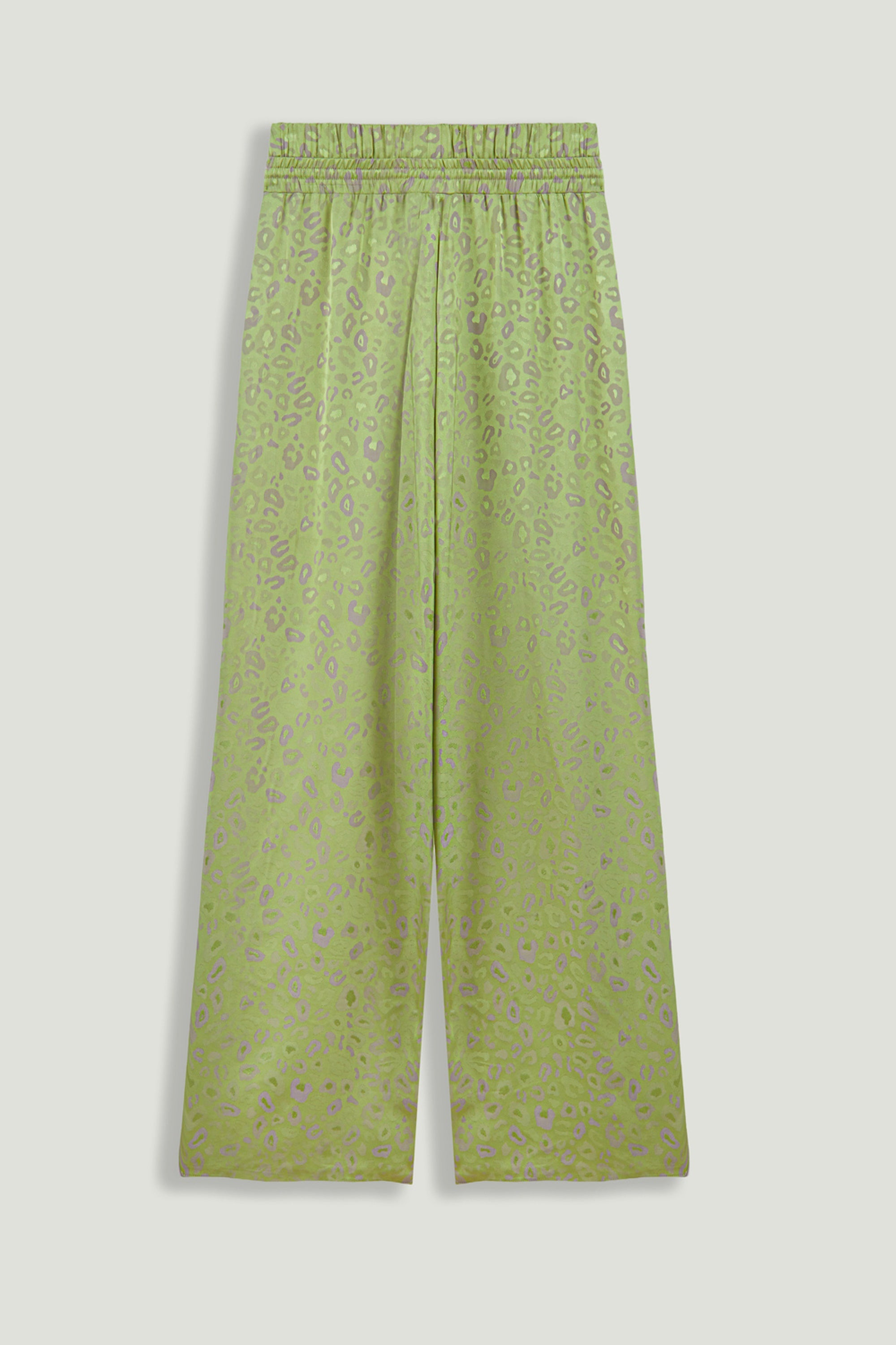 Printed Wide-Leg Trousers