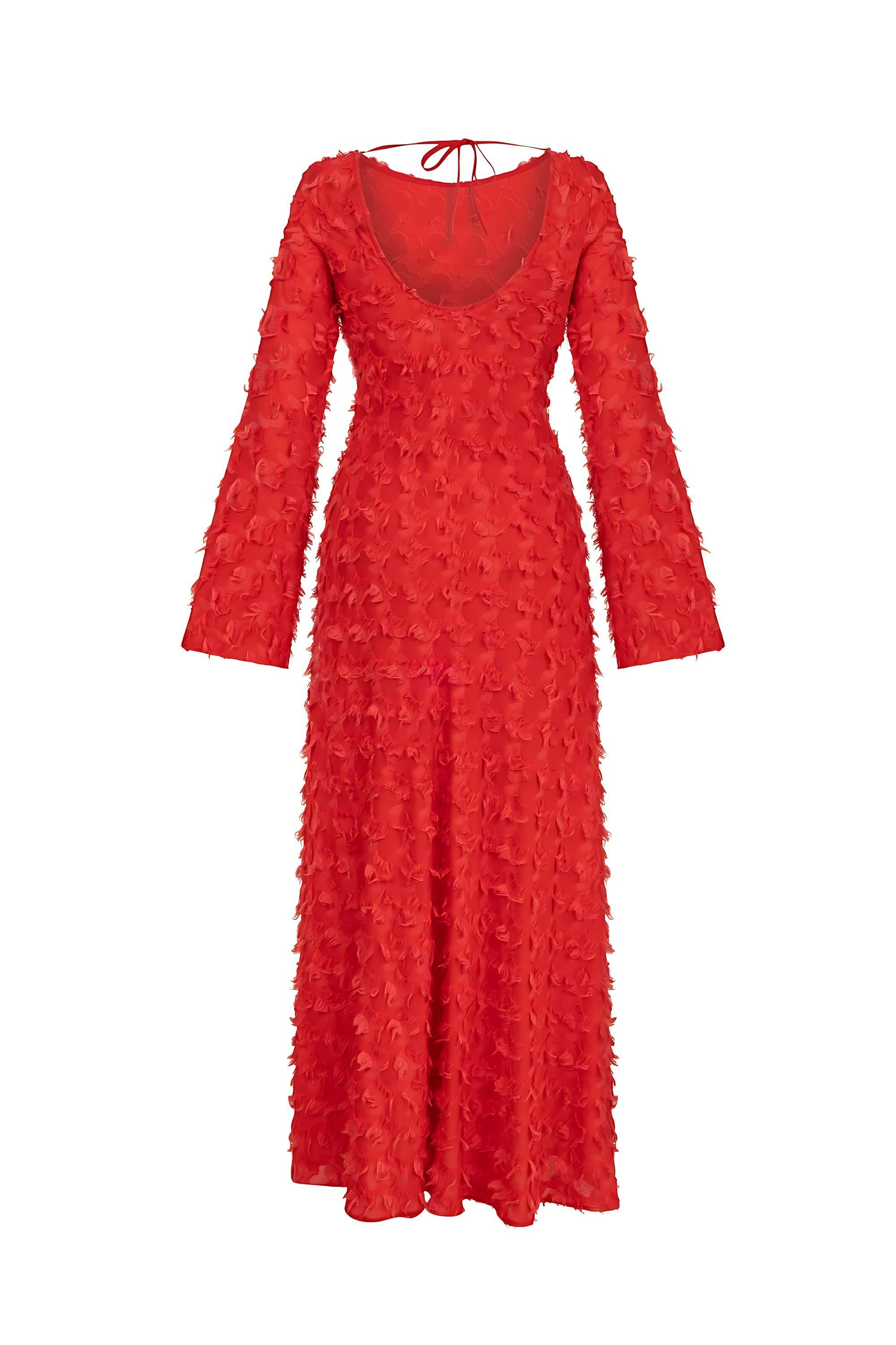 Backless Long Sleeve Maxi Dress (Final Sale)