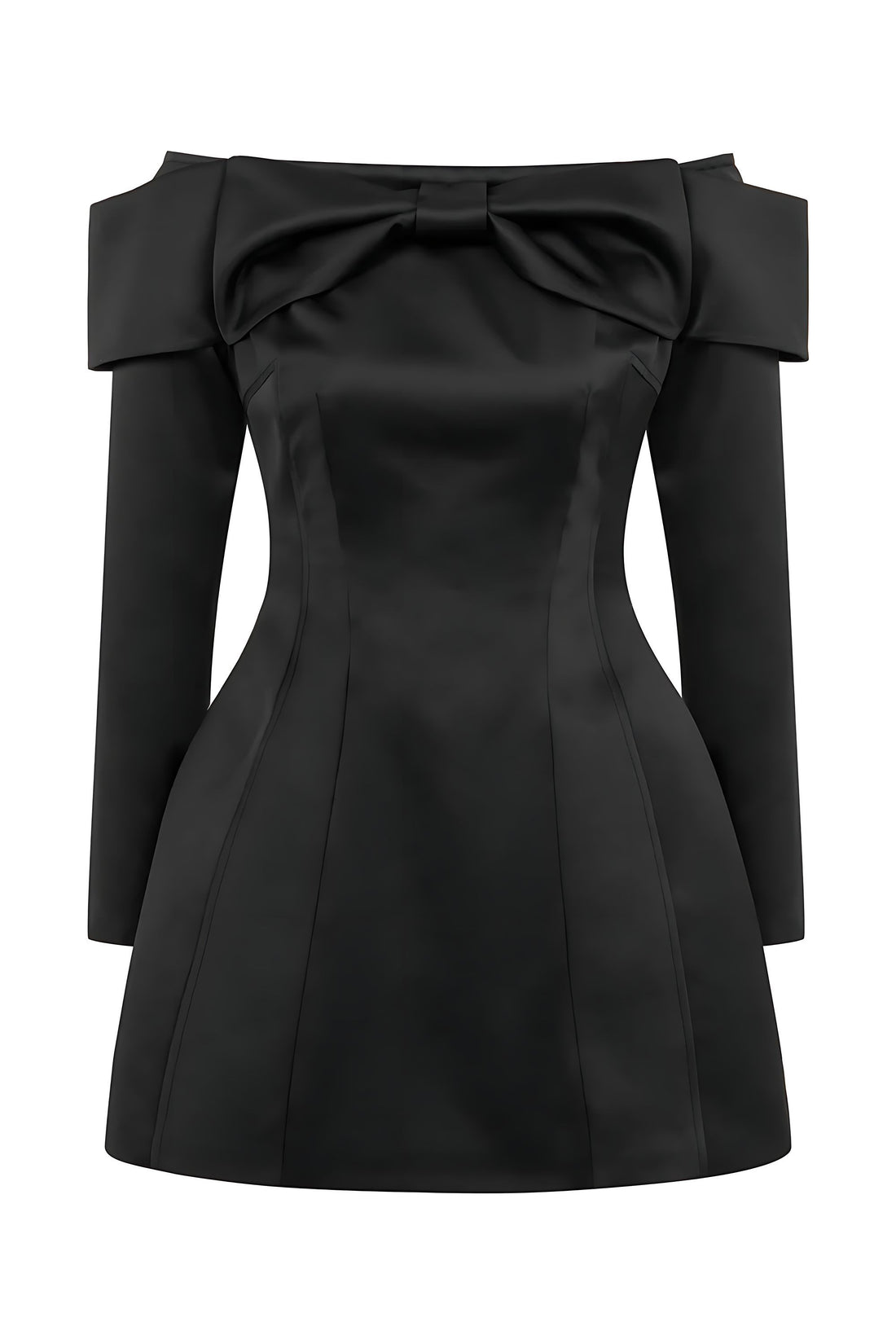 Black Off the Shoulder Mini Dress