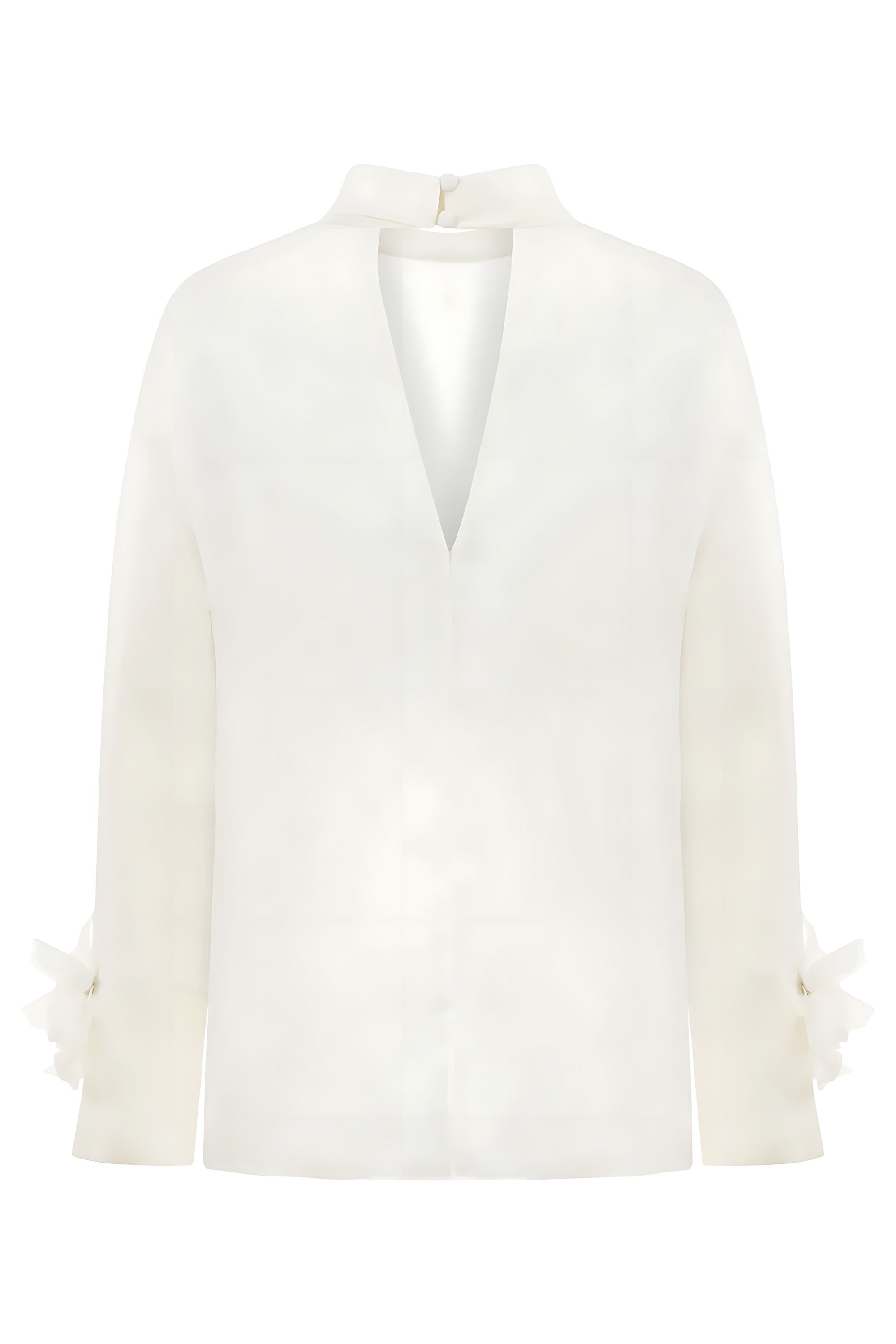 Flower Applique Sheer Blouse (Final Sale)