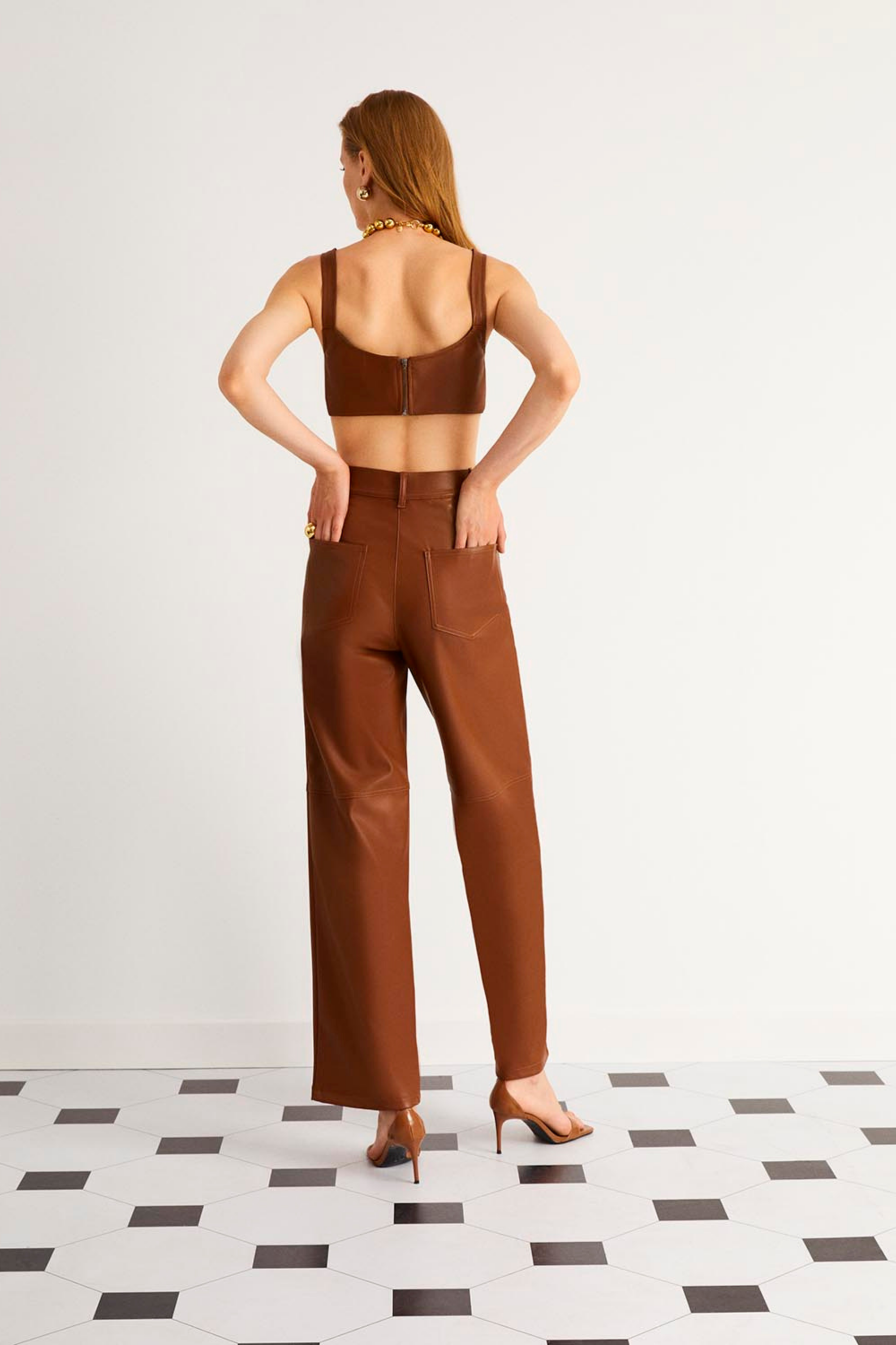 Wide Leg Pleather Pants (Final Sale)