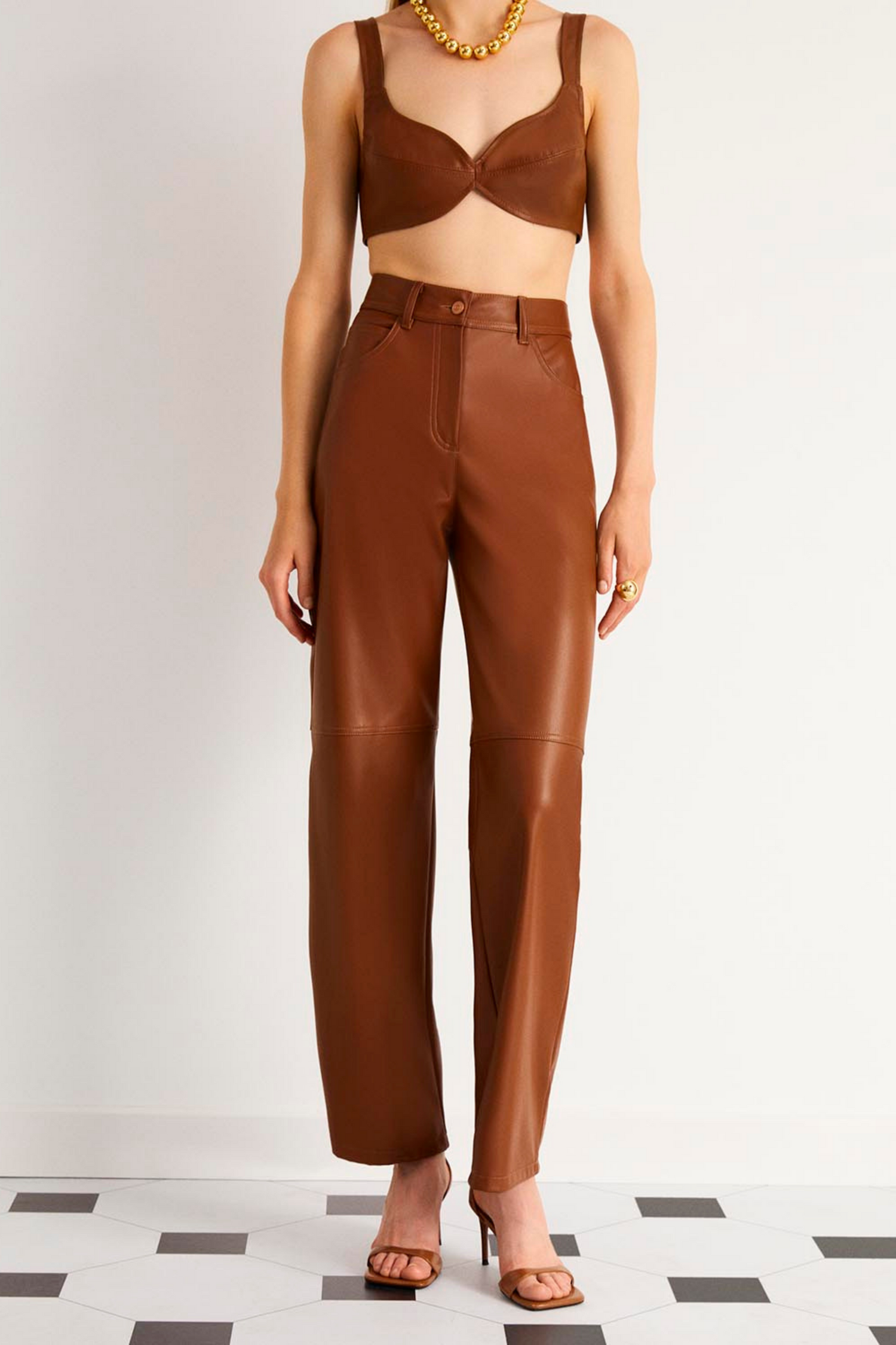 Wide Leg Pleather Pants (Final Sale)