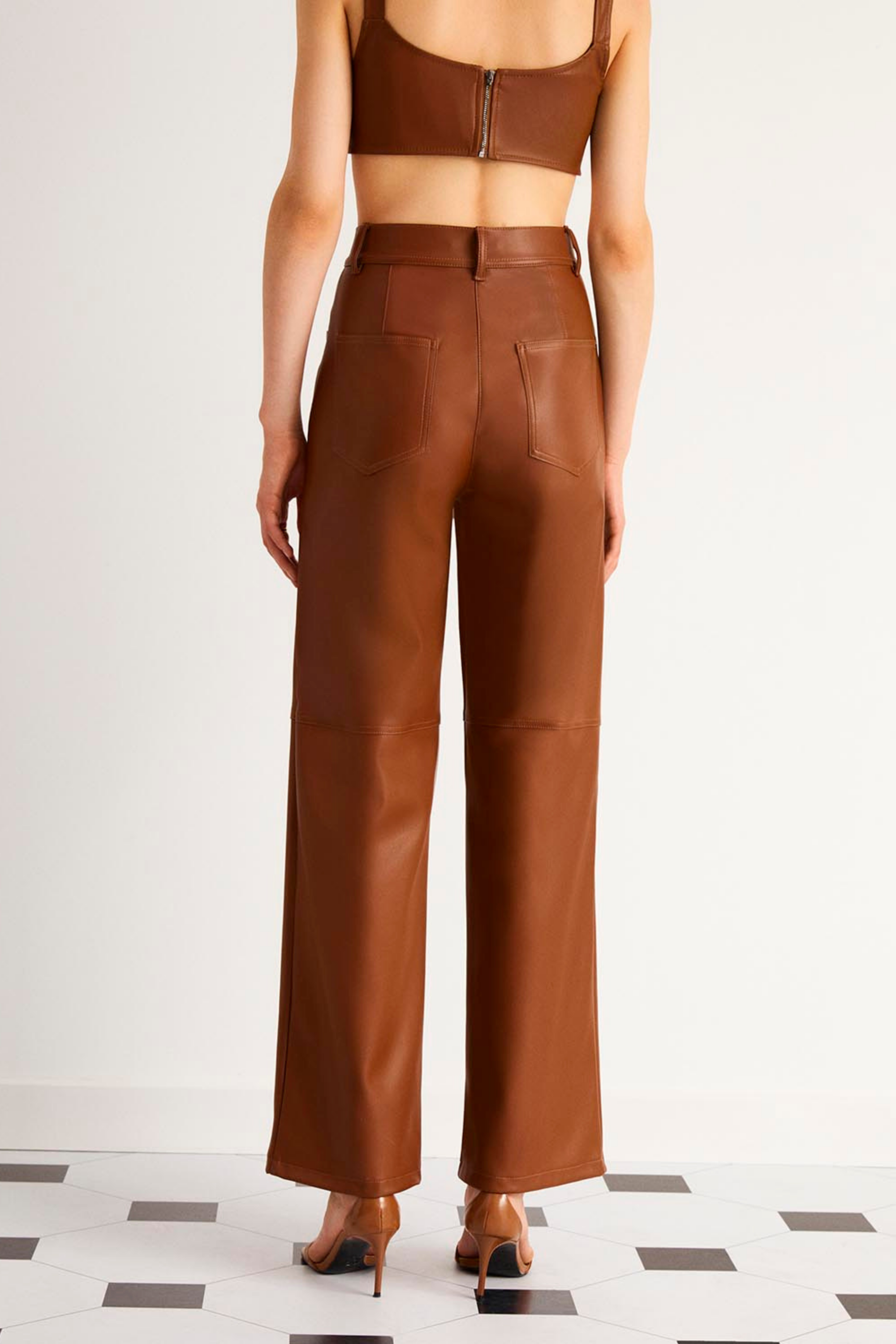 Wide Leg Pleather Pants (Final Sale)