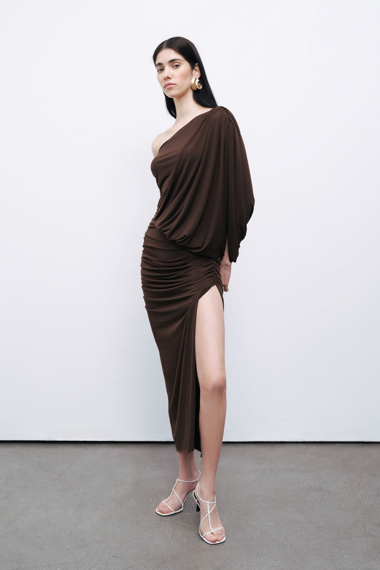 Draped Detail Maxi Dress