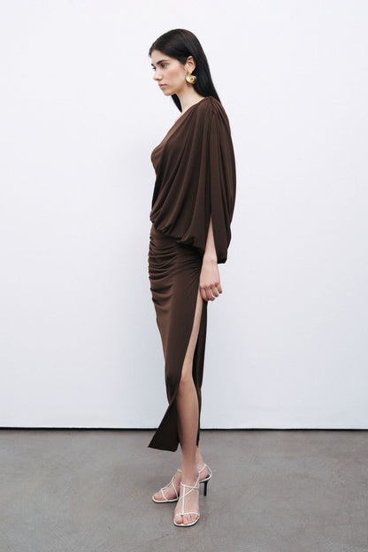 Draped Detail Maxi Dress