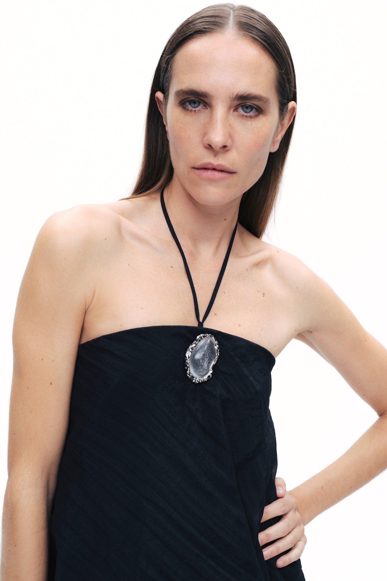 Black Halter Neck Maxi Dress
