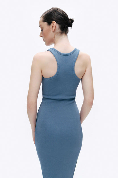 Blue Maxi Bodycone Dress