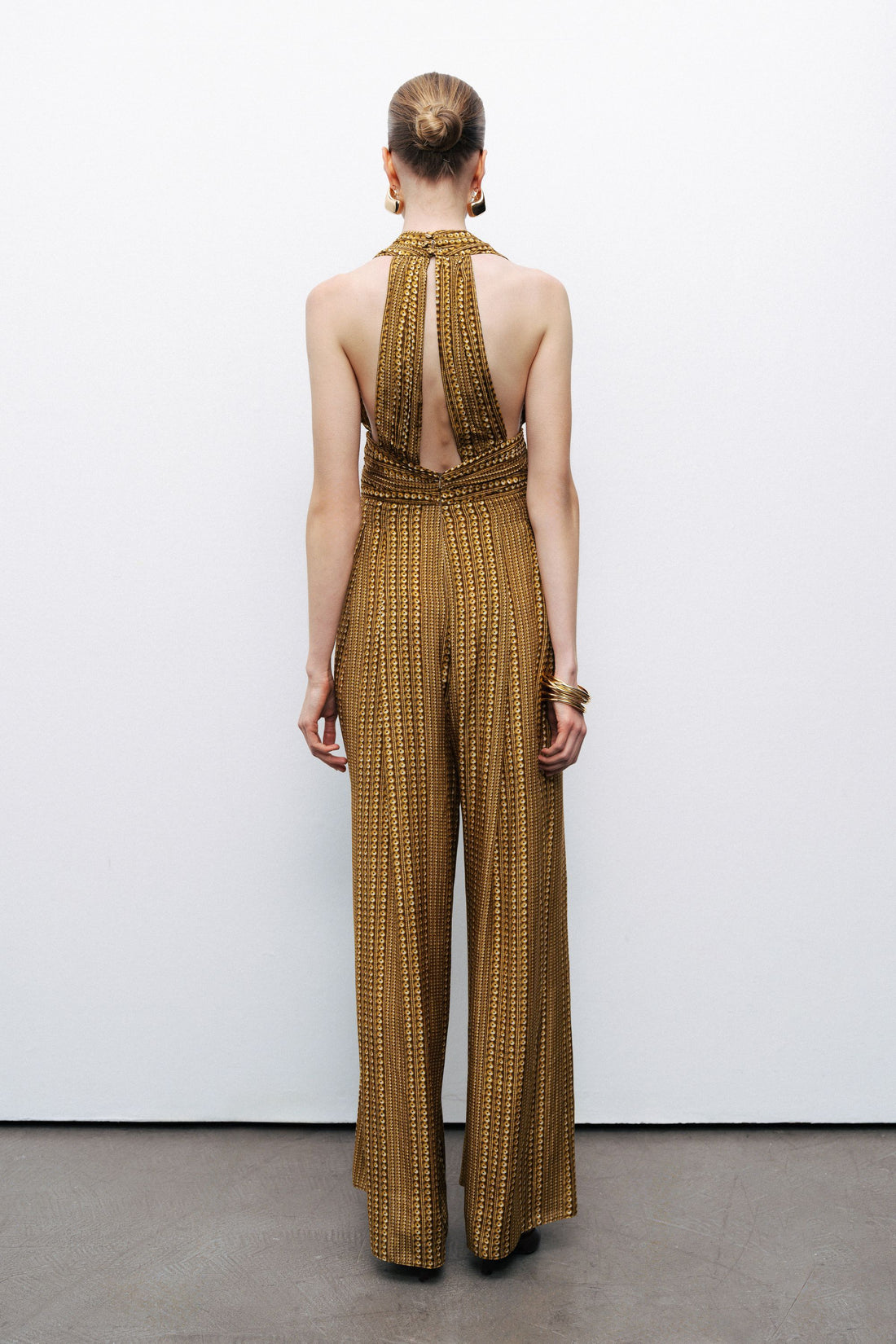 Gold and Stone Accessory Detailed Jumpsuit