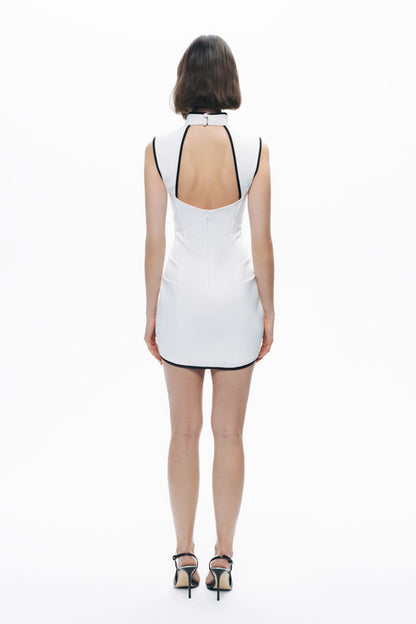 Ecru Japanese Cut Mini Dress