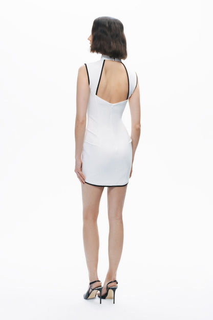 Ecru Japanese Cut Mini Dress