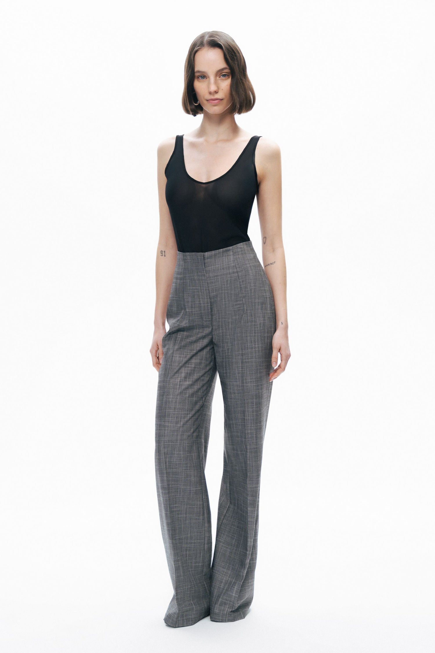 Gray High Waist Pants