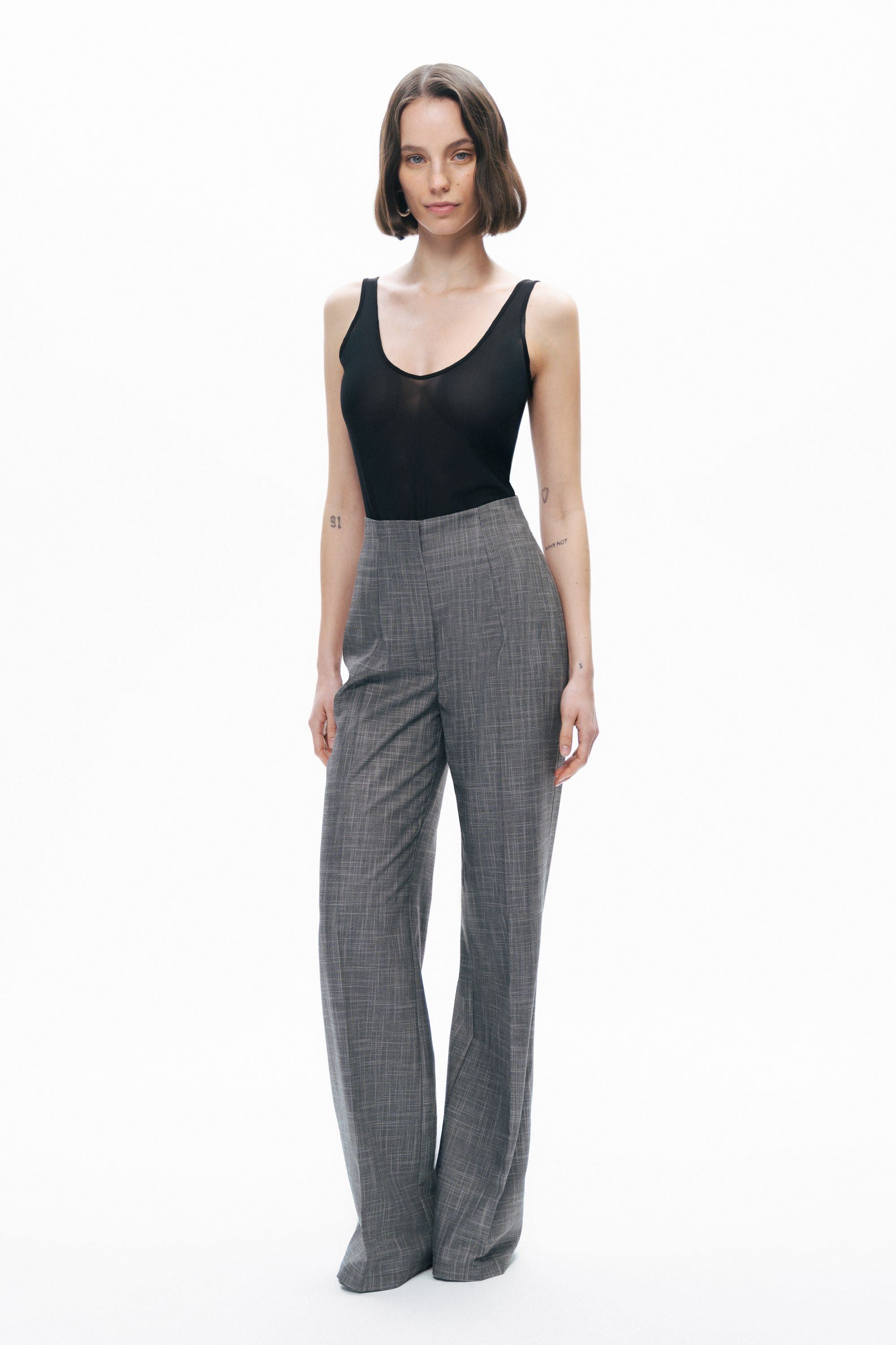 Gray High Waist Pants