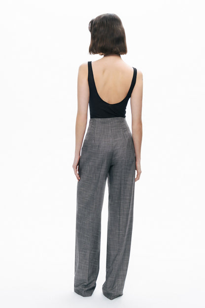 Gray High Waist Pants